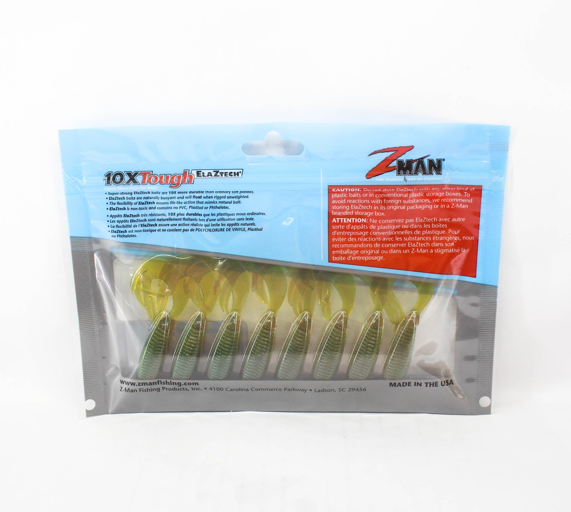 Zman Soft Lure ST GrubZ 2.5 Inch 8/Pack Motor Oil (5226)