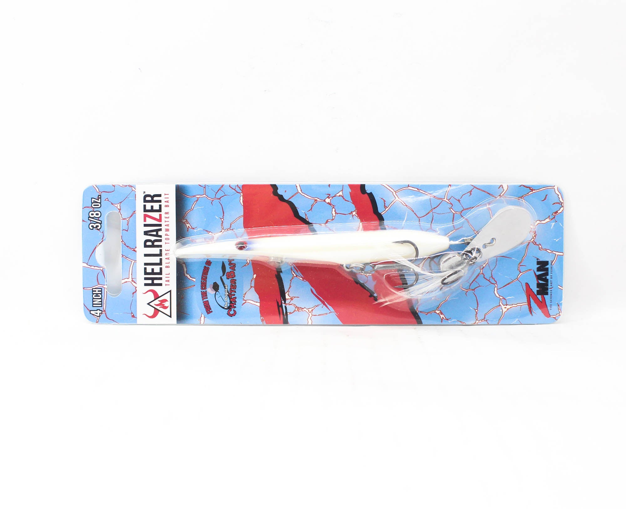 Zman Hell Raizer Tail Blade 4 Inch Sinking Lure Snow (5462)