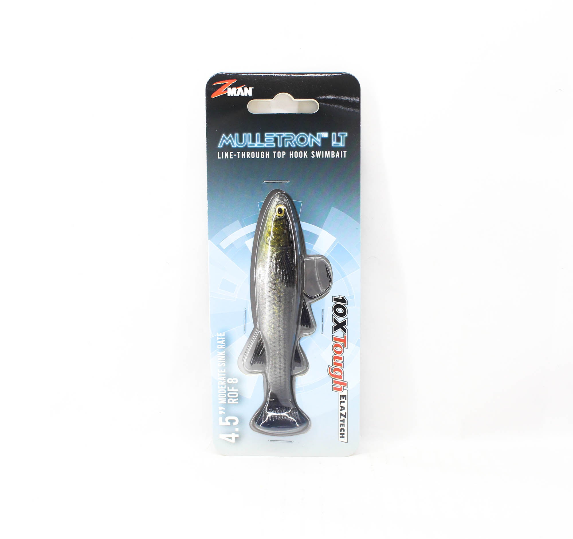 Zman Soft Lure Mulletron LT Swimbait 4.5 Inch Silver Mullet (6360)