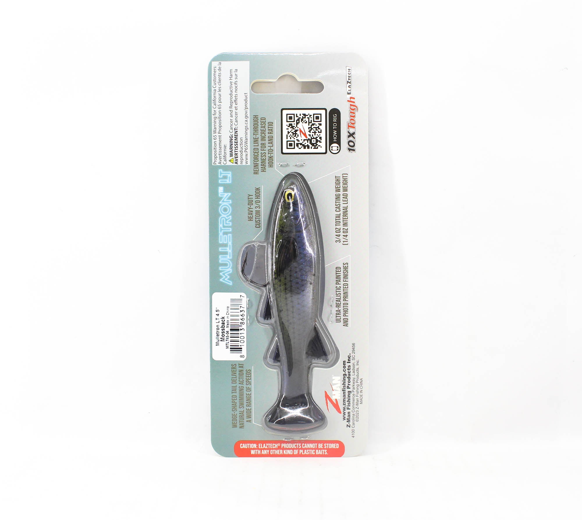 Zman Soft Lure Mulletron LT Swimbait 4.5 Inch Mossback (6377)