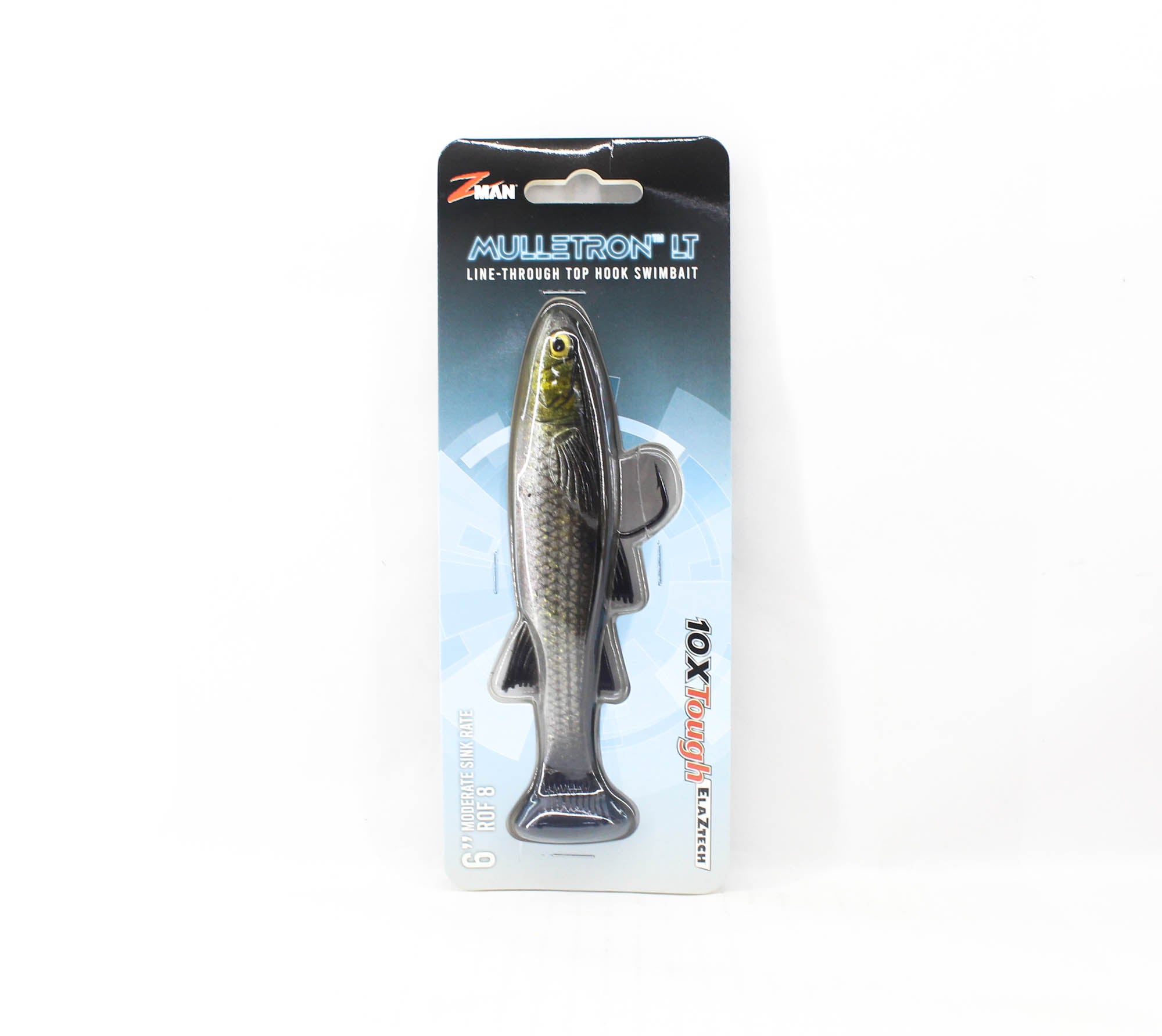 Zman Soft Lure Mulletron LT Swimbait 6 Inch Silver Mullet (6421)