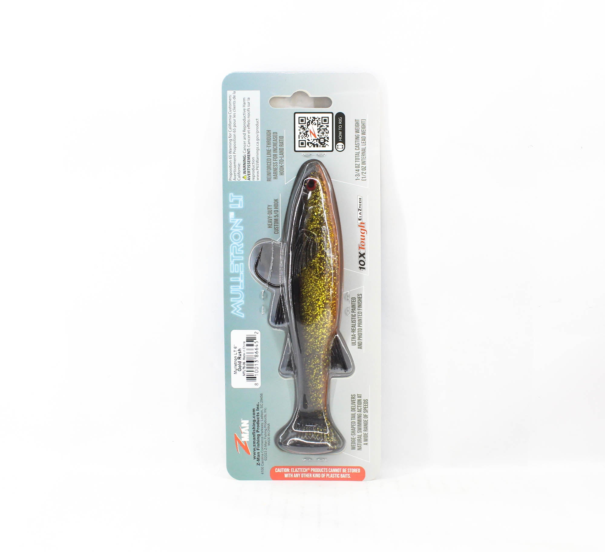 Zman Soft Lure Mulletron LT Swimbait 6 Inch Goldrush (6452)