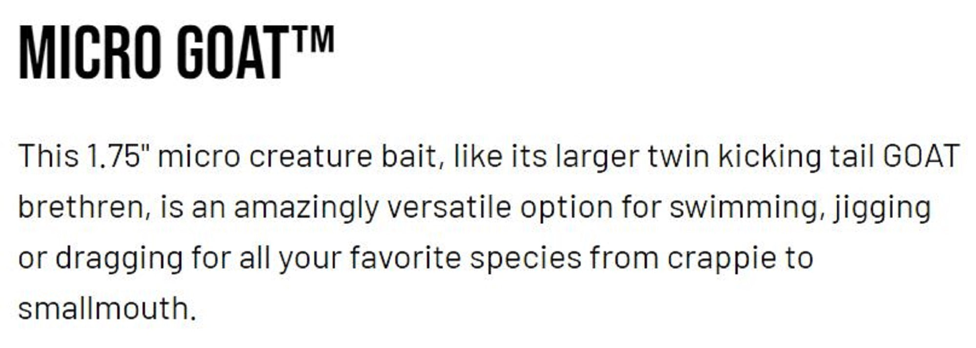 Zman Soft Lure Micro Goat 1.75 Inch 8/Pack Atomic Sunrise (6551)