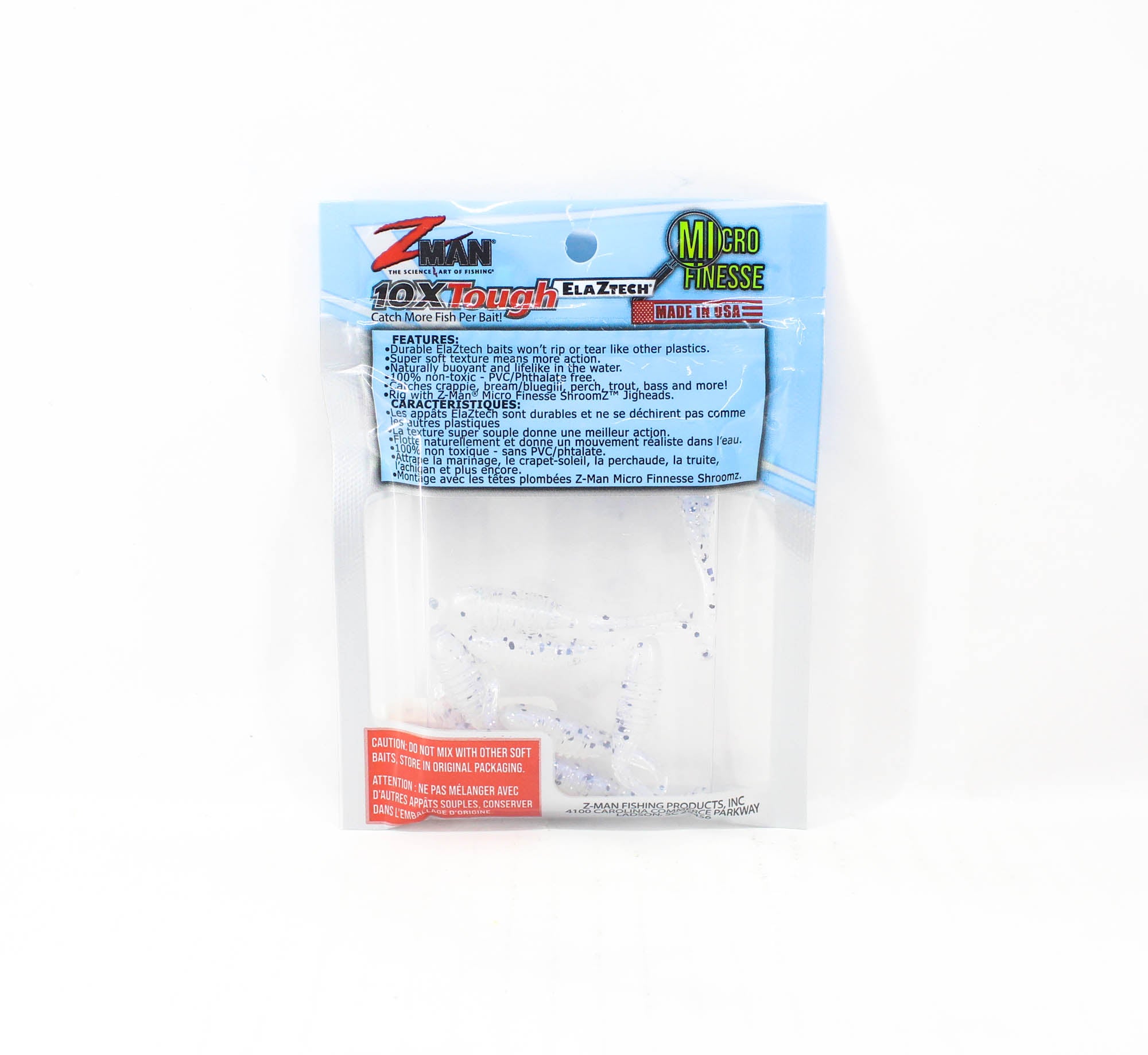 Zman Soft Lure Baby BallerZ 2 Inch 8/Pack Blue Glimmer Sparkle (6568)