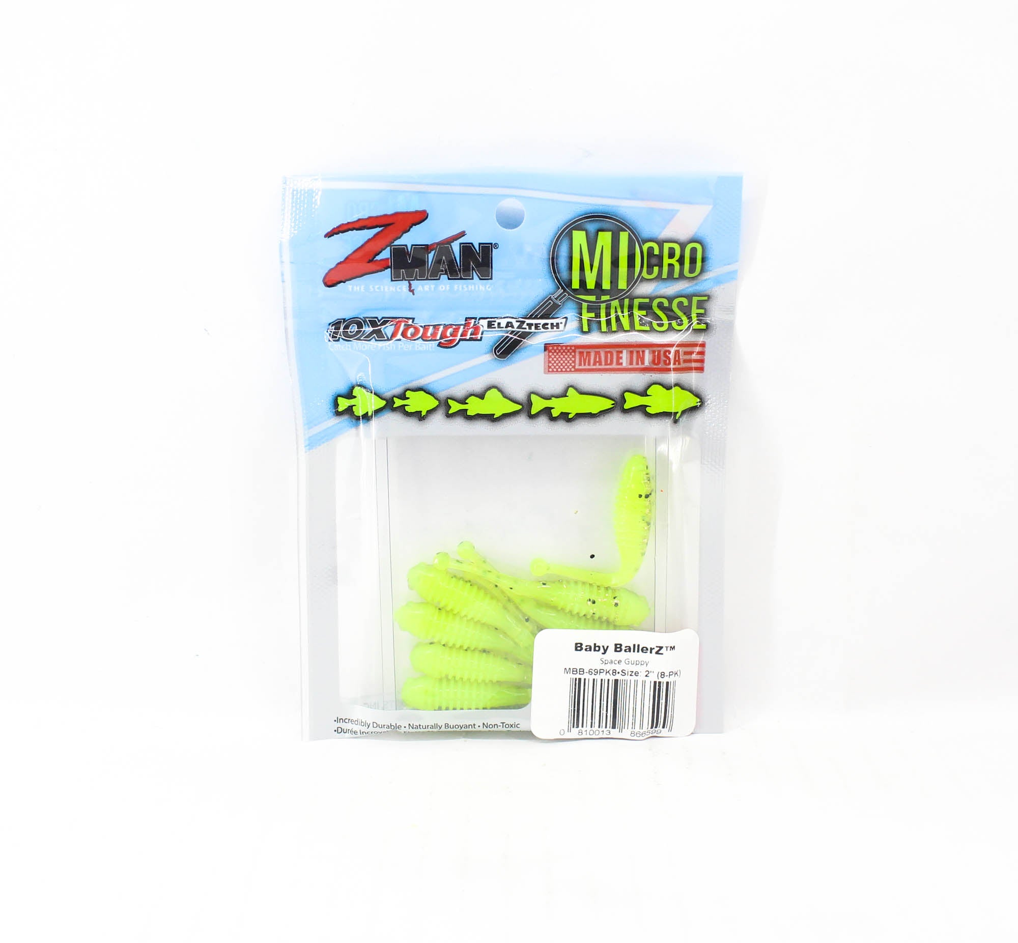 Zman Soft Lure Baby BallerZ 2 Inch 8/Pack Space Guppy (6599)