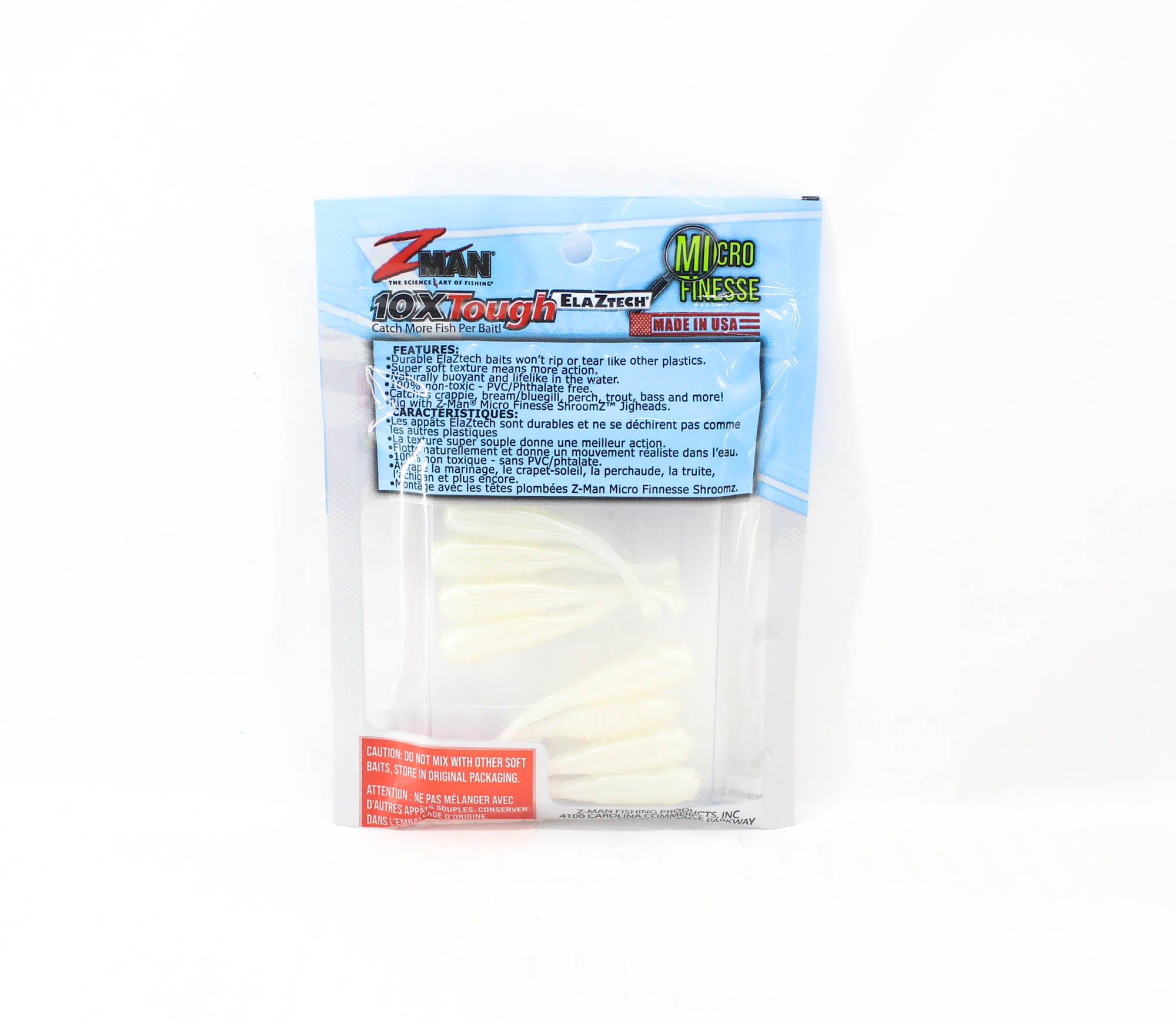 Zman Soft Lure Baby BallerZ 2 Inch 8/Pack Pearl (6605)