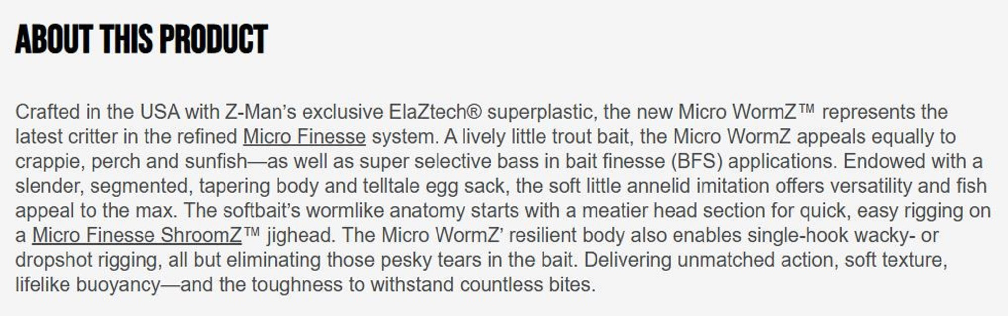 Zman Soft Lure Micro Wormz 2 Inch 8/Pack PB&J (8425)