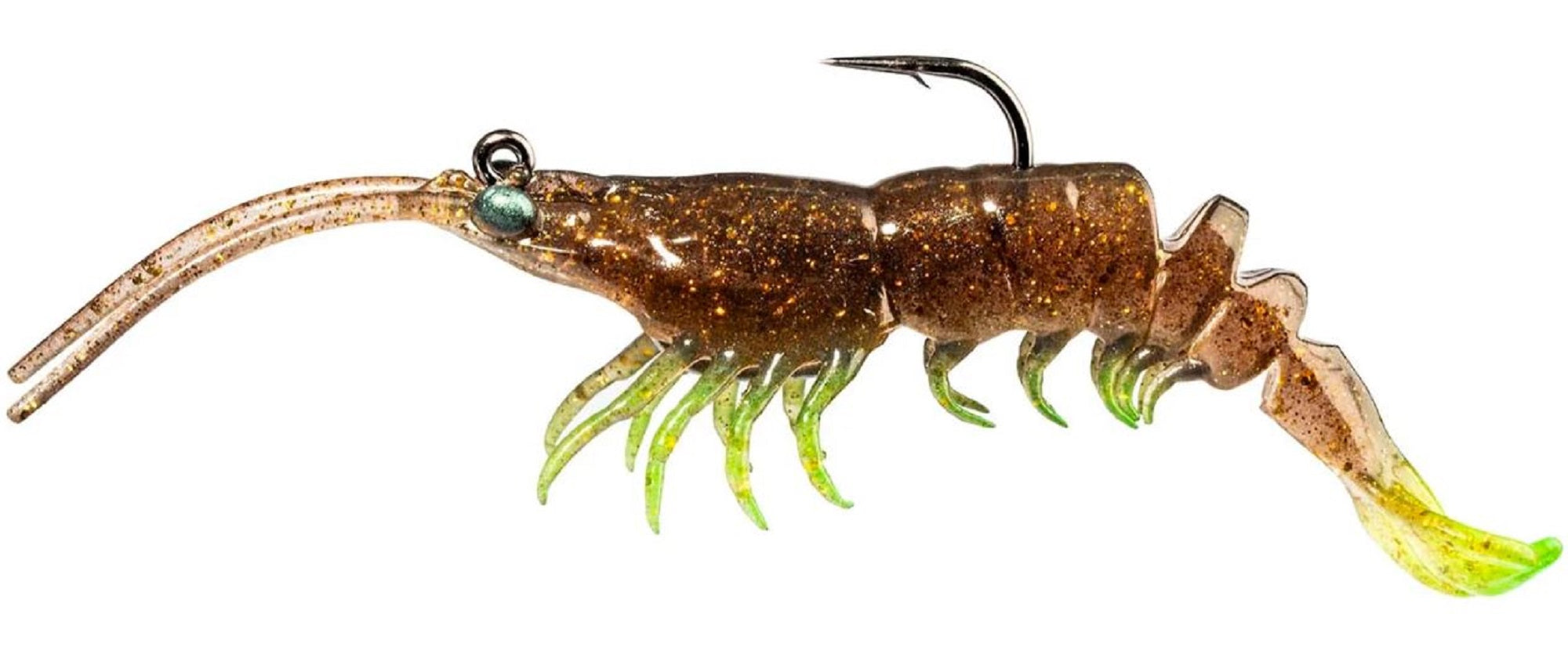 Zman Soft Lure PrawnstarZ 3.5 Inch 2/Pack Rootbeer Chartreuse (9156)