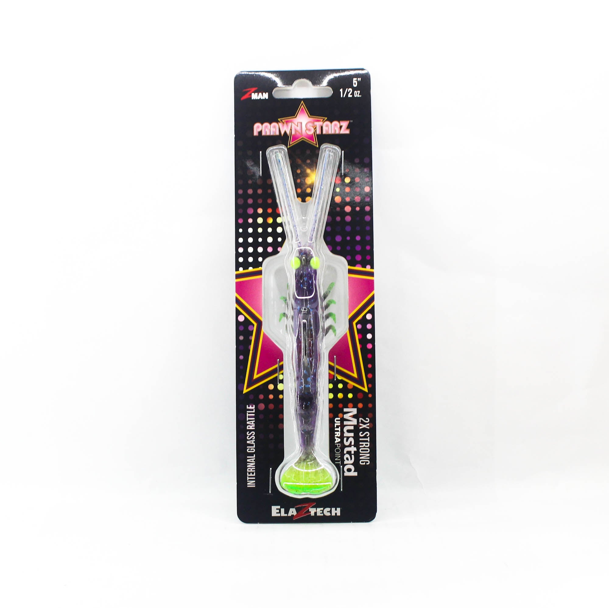 Zman Soft Lure PrawnstarZ 5 Inch Plum Chartreuse (9217)