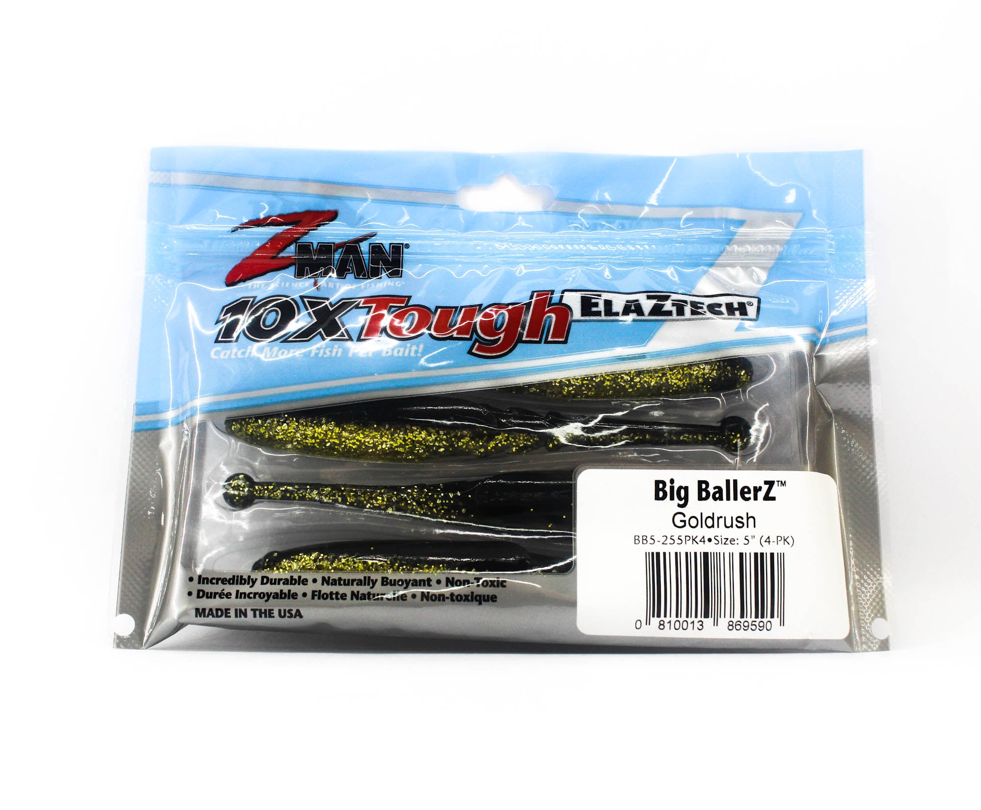Zman Soft Lure Big BallerZ 5 Inch 4/Pack Gold Rush (9590)