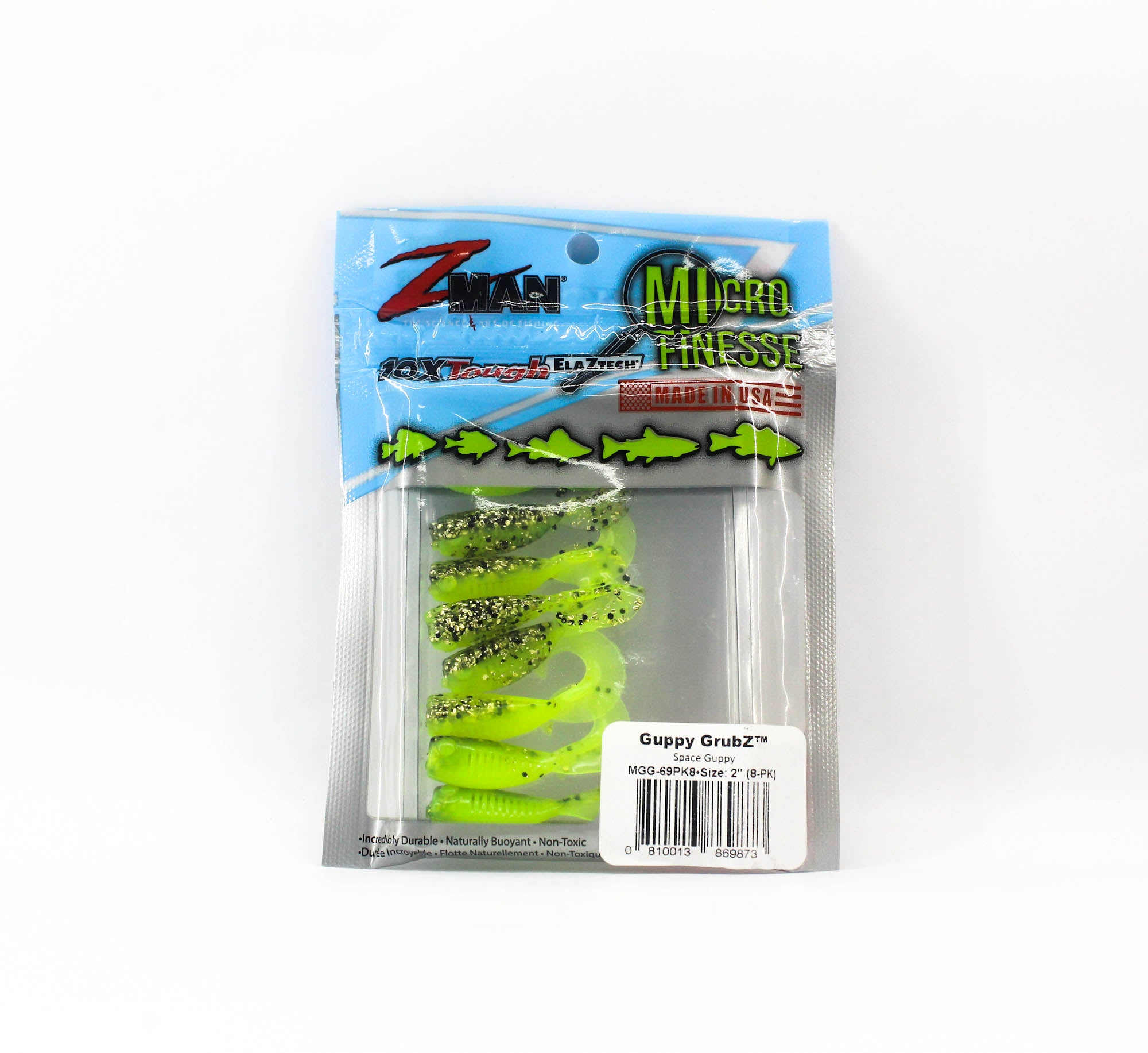 Zman Soft Lure Guppy GrubZ 2 Inch 8/Pack Space Guppy (9873)
