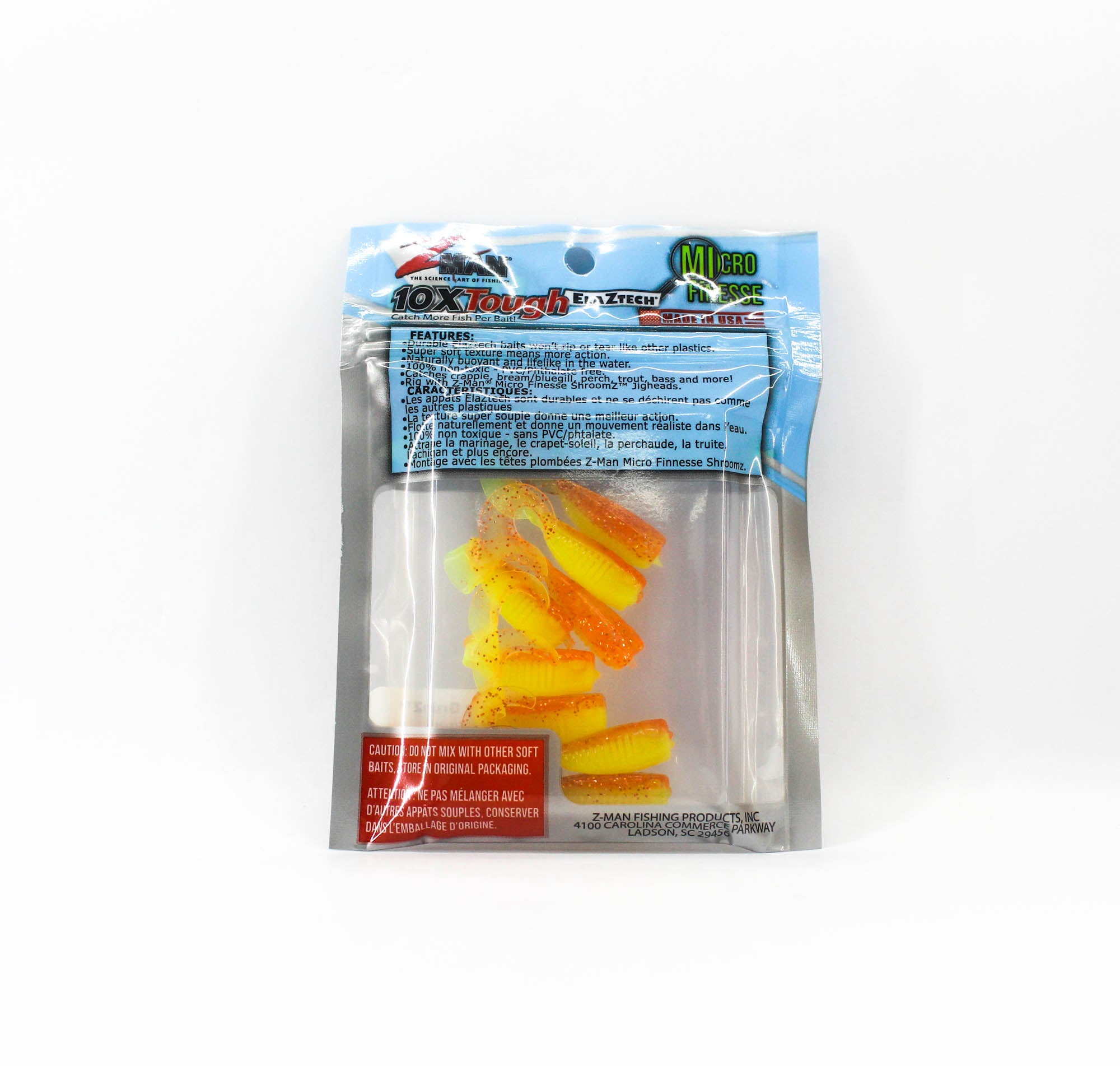 Zman Soft Lure Guppy GrubZ 2 Inch 8/Pack Firetreuse (9927)