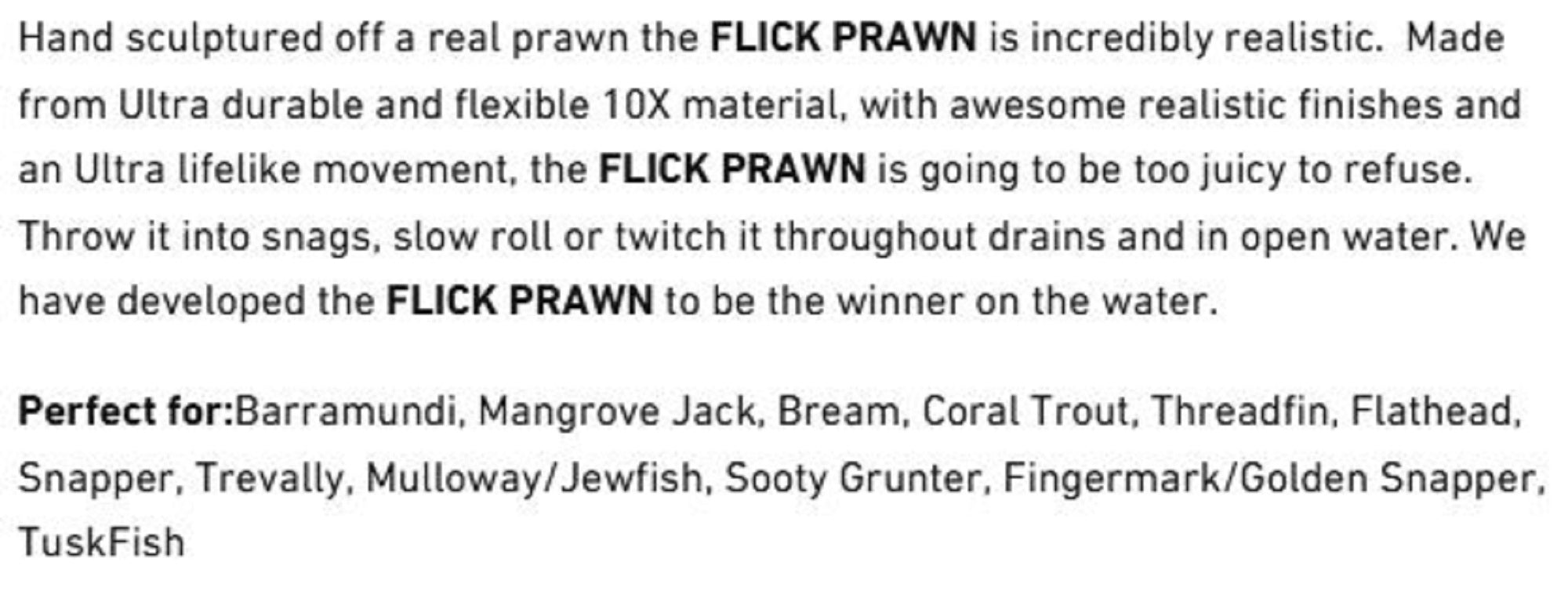 Chasebaits Flick Prawn 65 mm 3.5 grams Sinking Lure 2/pack 01 (0008)
