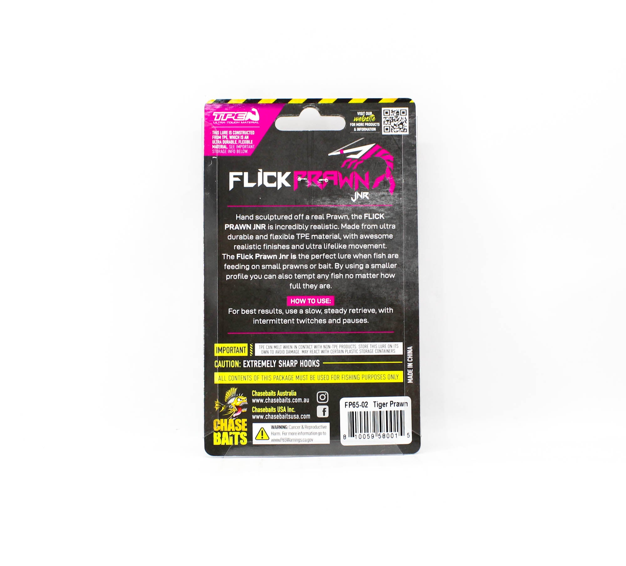 Chasebaits Flick Prawn 65 mm 3.5 grams Sinking Lure 2/pack 02 (0015)