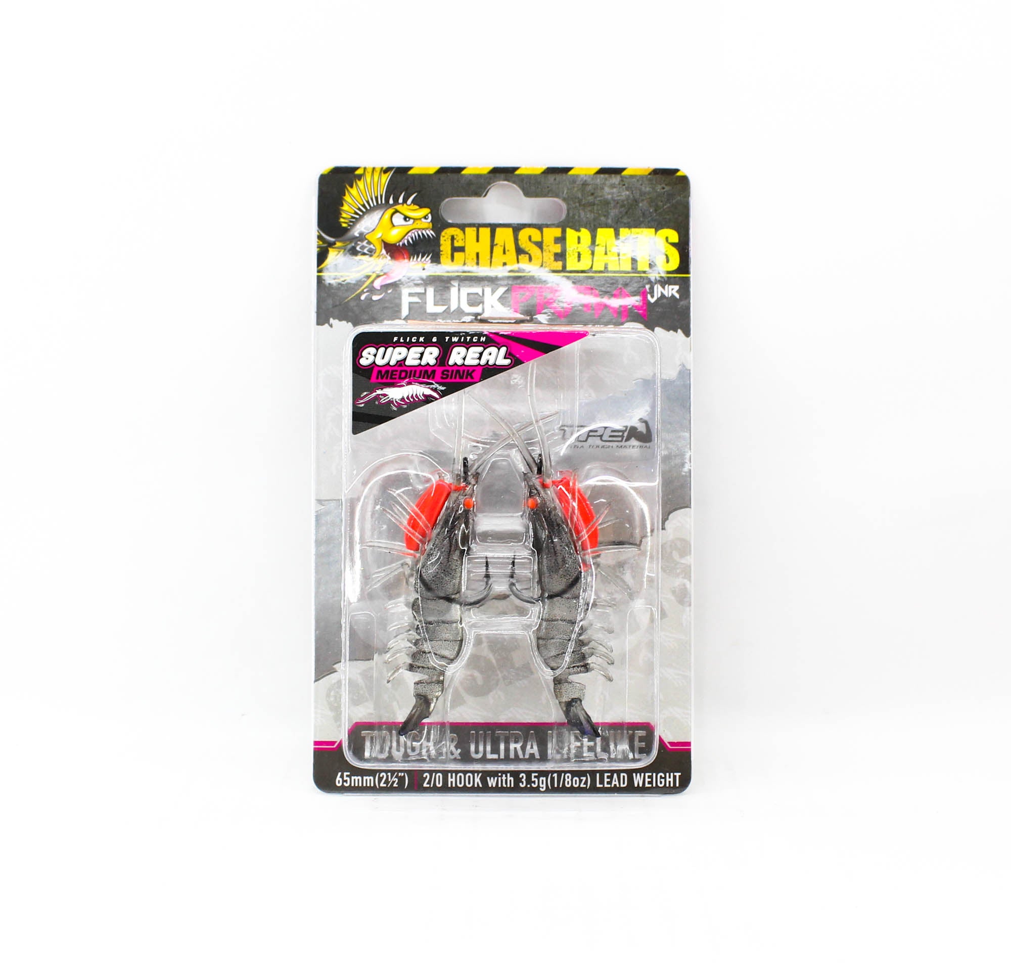 Chasebaits Flick Prawn 65 mm 3.5 grams Sinking Lure 2/pack 6 (0053)