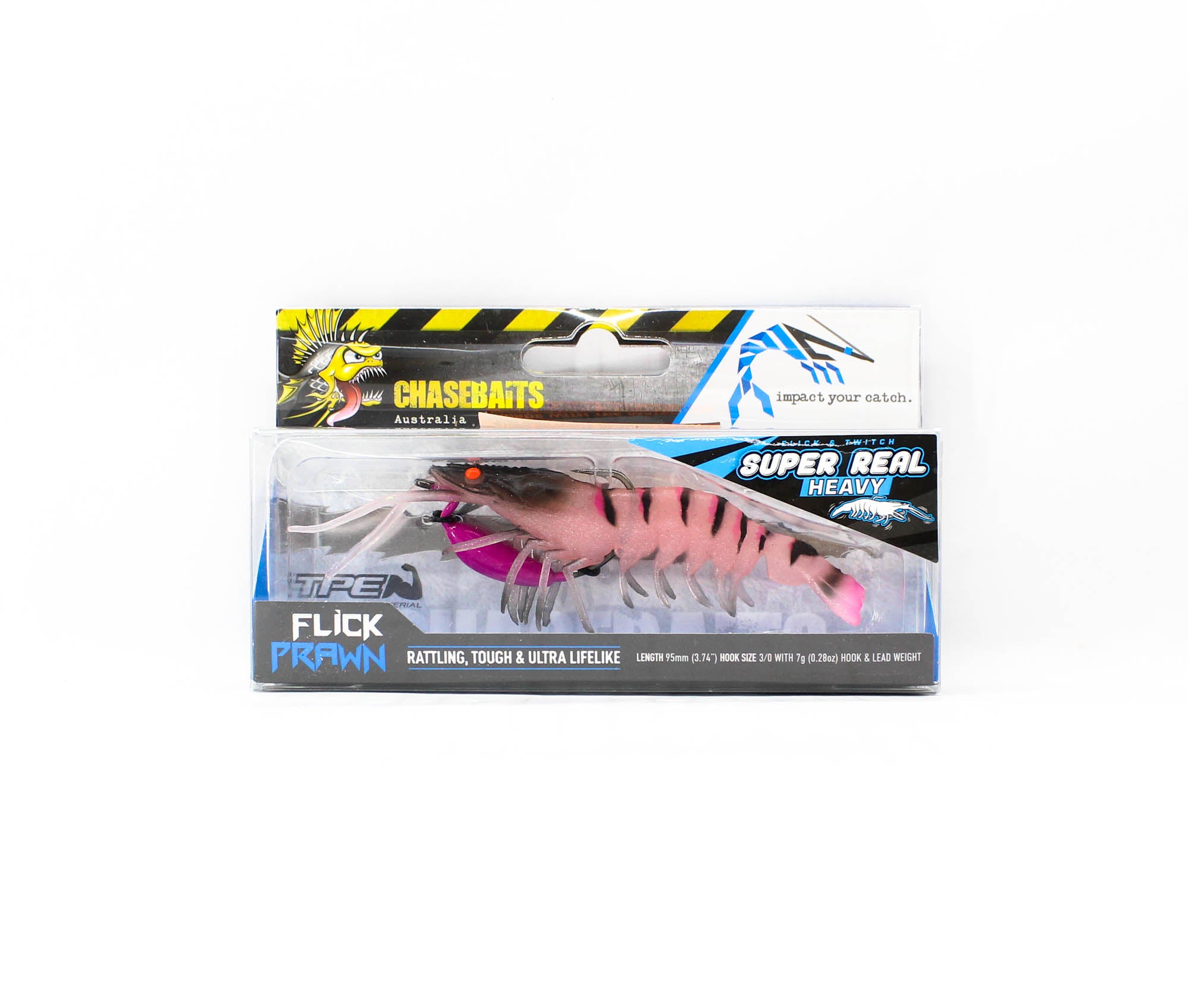 Chasebaits Flick Prawn Heavy 95 mm 7 grams Sinking Lure 03 (2101)