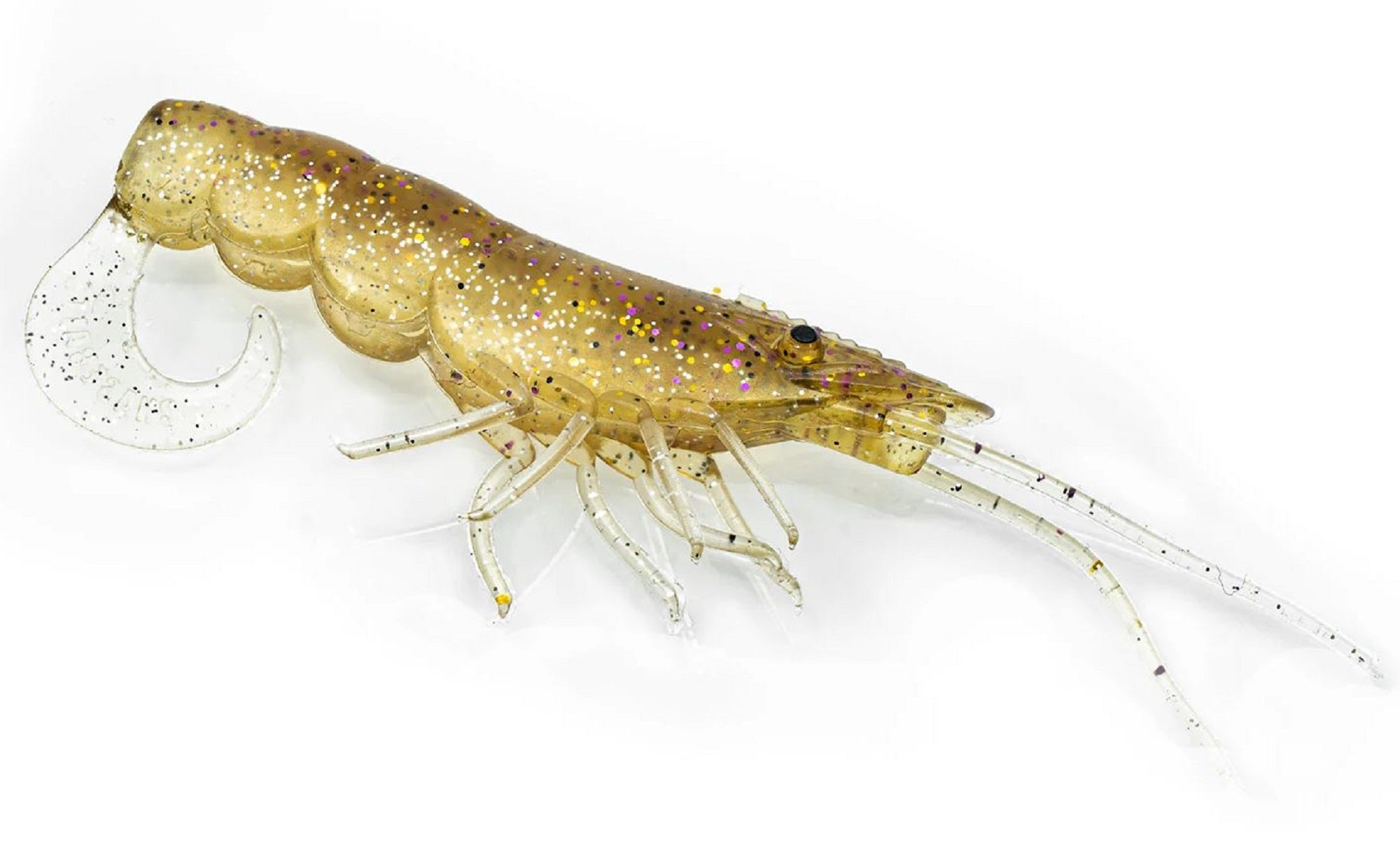 Chasebaits Curly Prawn 60 mm Sinking Lure 6/Pack Gold Shiner (4426)
