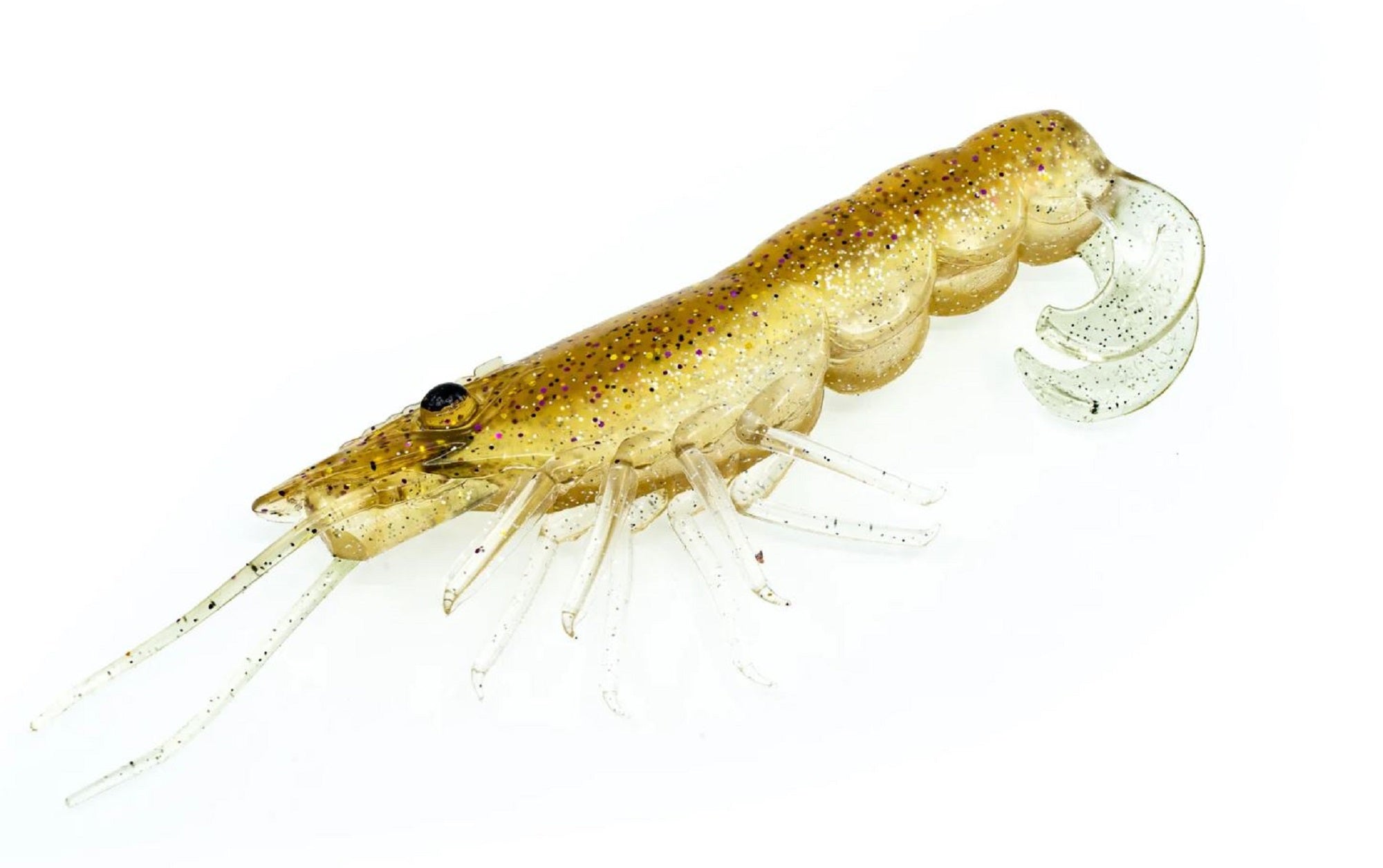 Chasebaits Curly Prawn 90 mm Sinking Lure 4/Pack Gold Shiner (4501)