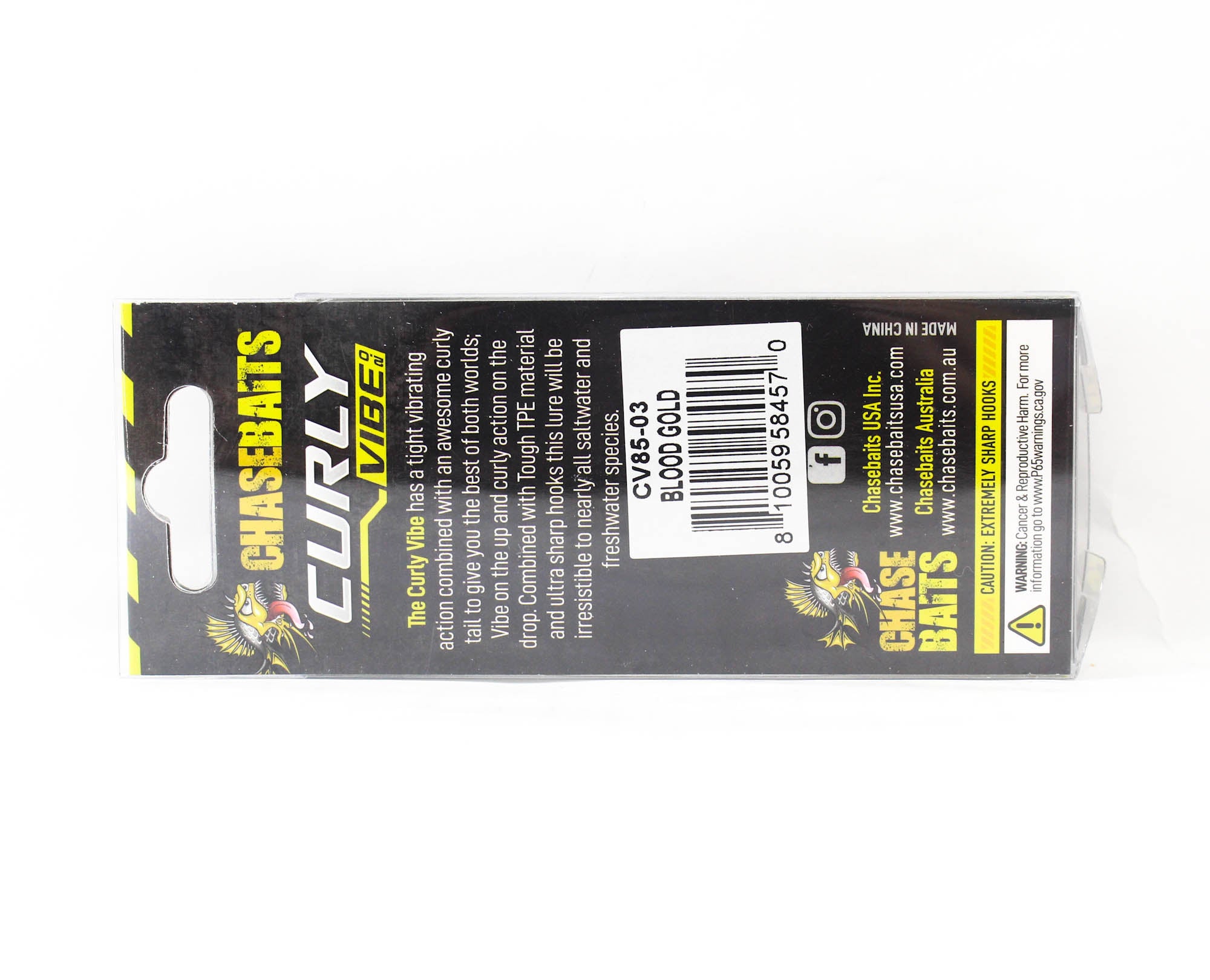Chasebaits Curly Vibe 85 mm 13 grams Sinking Lure 03 (4570)