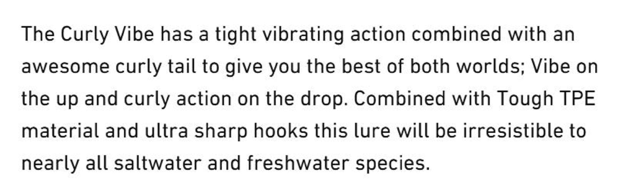 Chasebaits Curly Vibe 85 mm 13 grams Sinking Lure 07 (4617)
