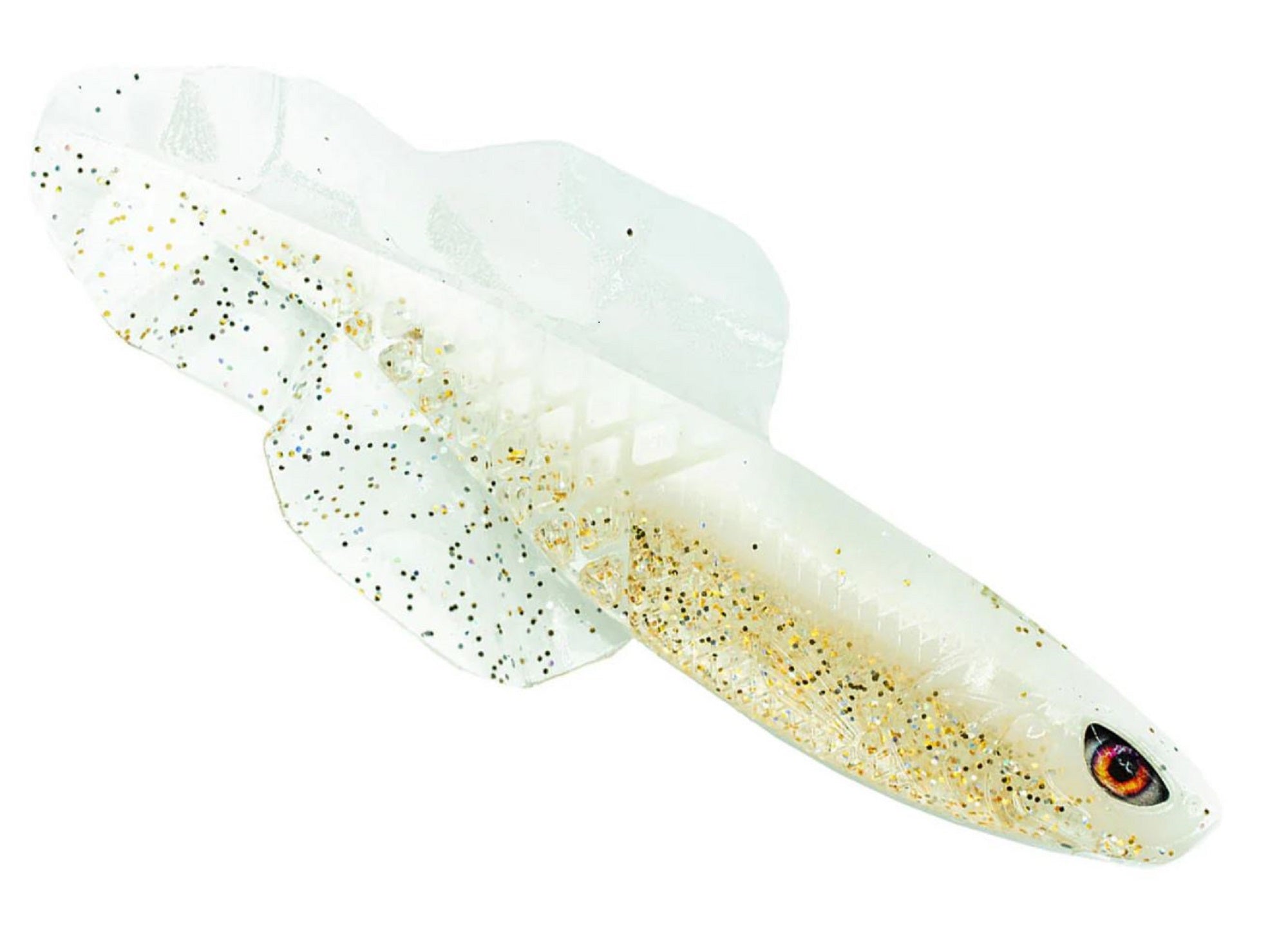 Chasebaits Flacid Shad 3inch Soft Lure 7/Pack Milk Flash (4631)
