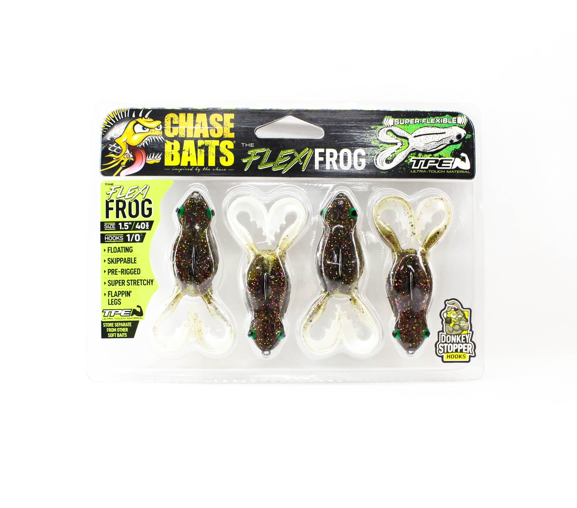 Chasebaits Flexi Frog 40 mm Floating Lure 4/Pack 02 (4747)