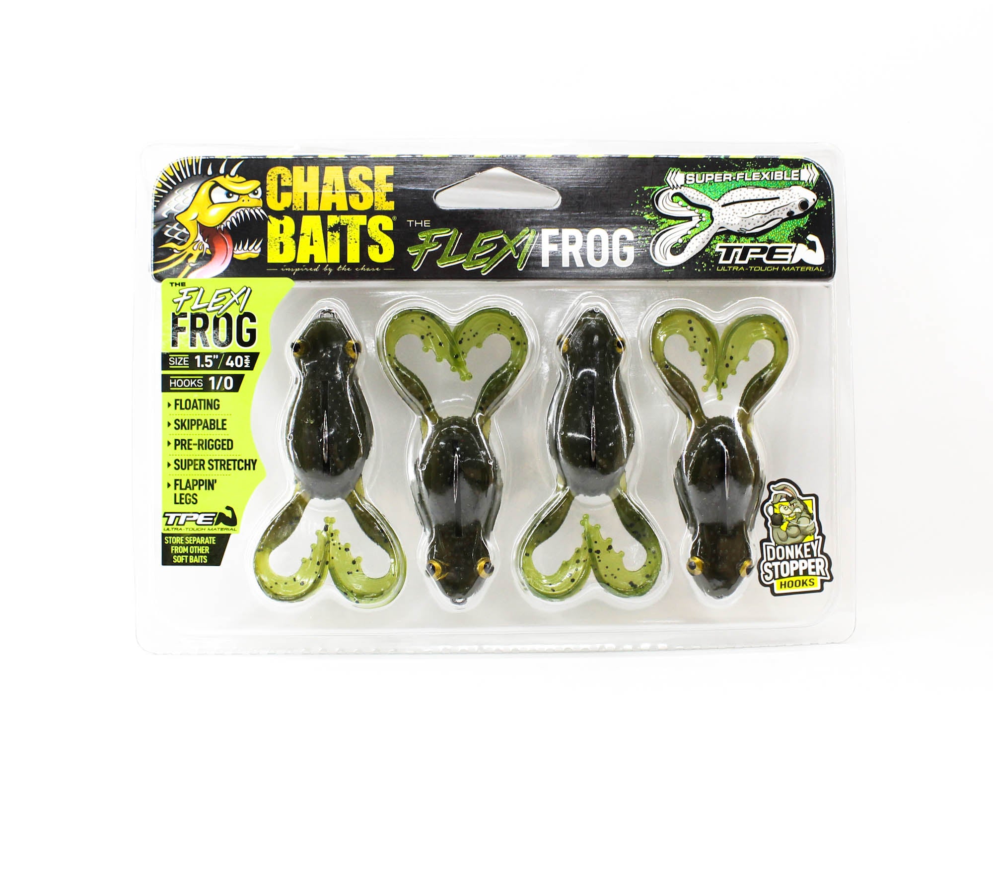 Chasebaits Flexi Frog 40 mm Floating Lure 4/Pack 05 (4778)