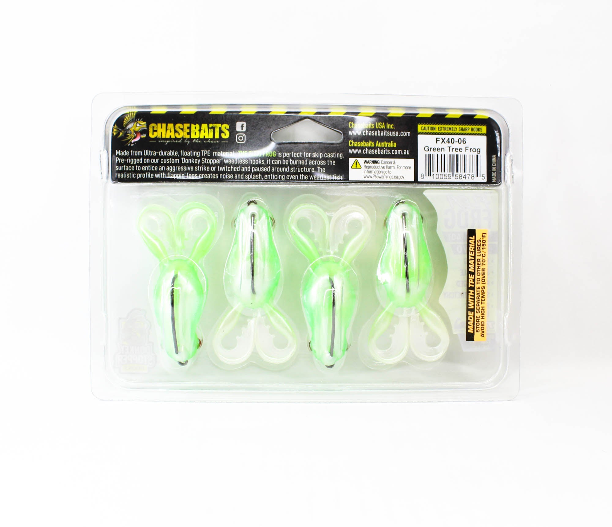 Chasebaits Flexi Frog 40 mm Floating Lure 4/Pack 06 (4785)