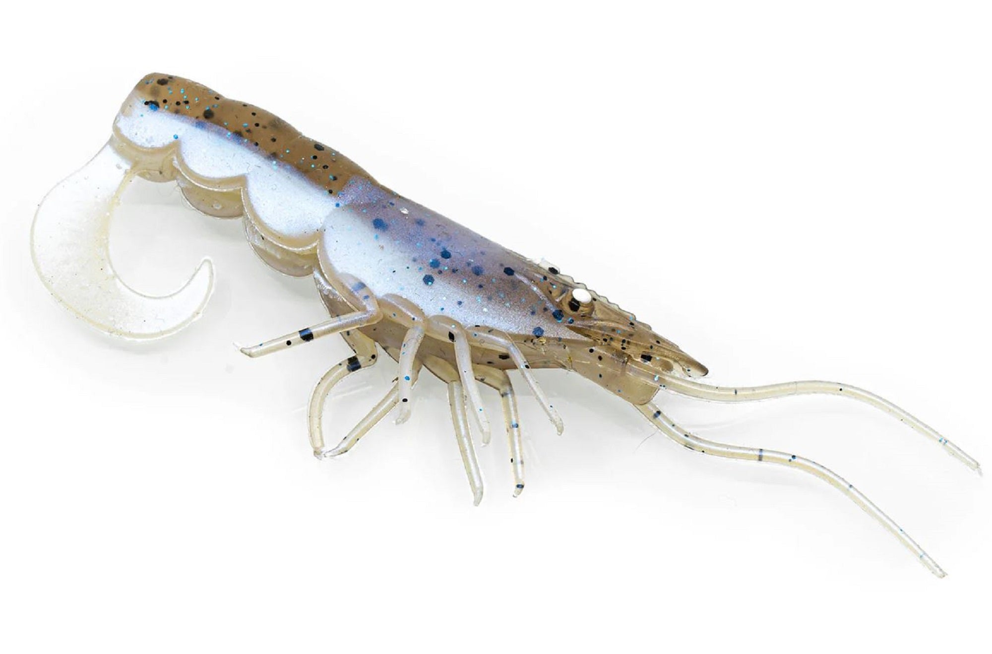 Chasebaits Curly Prawn 60 mm Sinking Lure 6/Pack Pearl Prawn (4938)