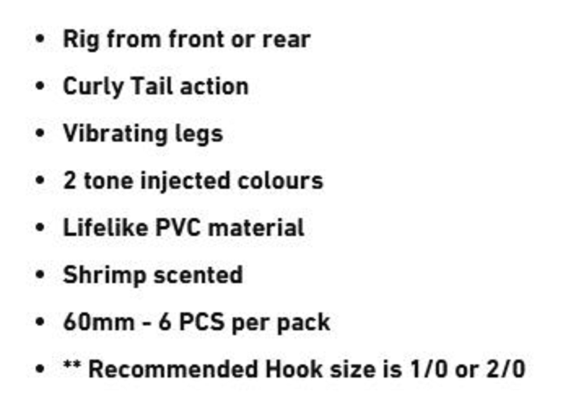Chasebaits Curly Prawn 60 mm Sinking Lure 6/Pack Pearl Prawn (4938)
