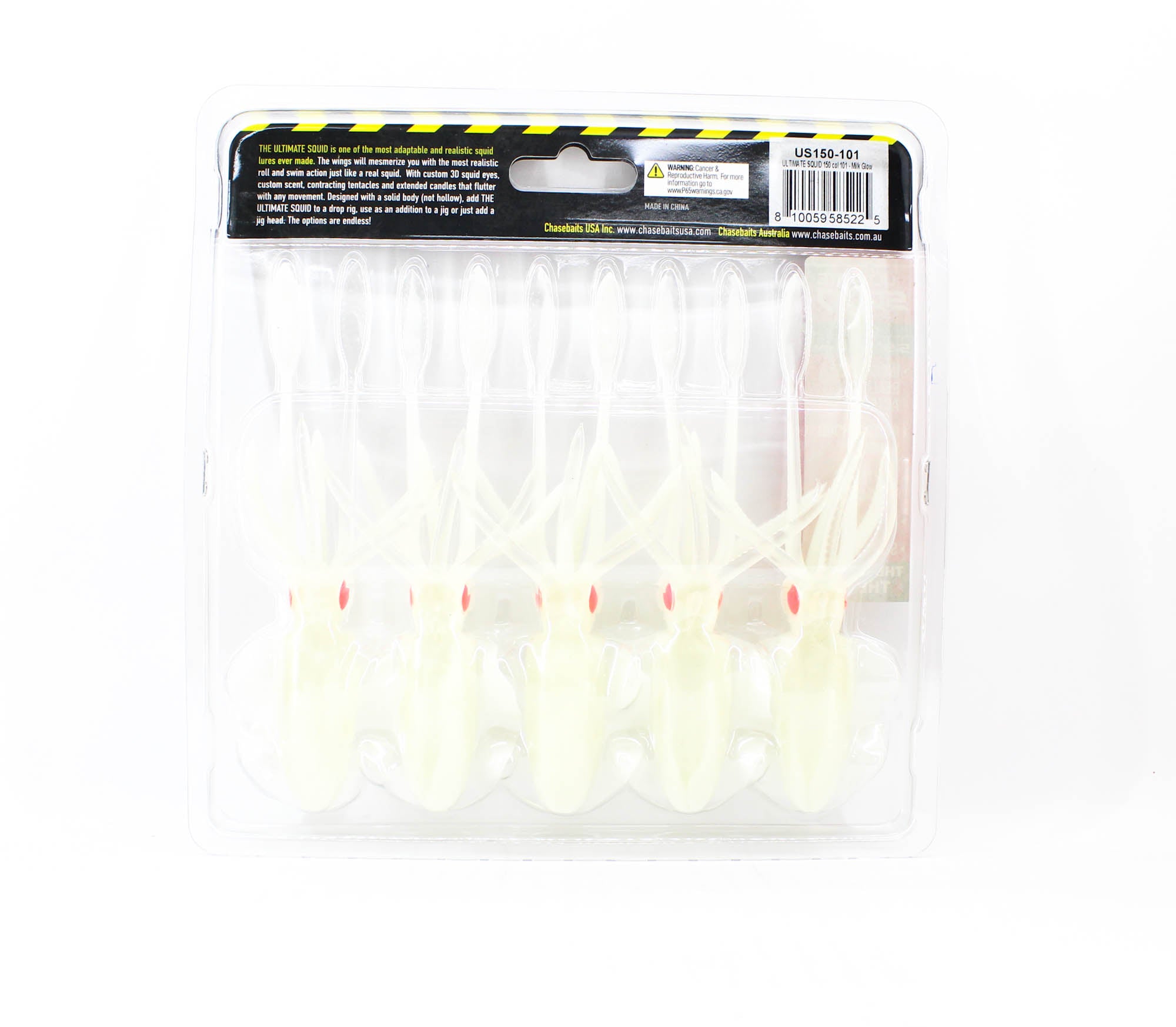 Chasebaits Ultimate Squid 150 mm Sinking Lure 5/pack 101 (5225)