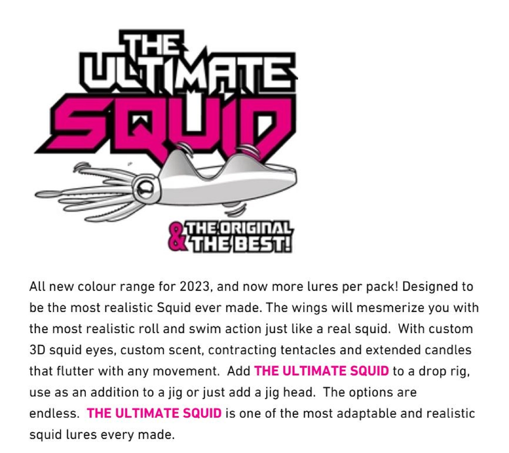 Chasebaits Ultimate Squid 150 mm Sinking Lure 5/pack 102 (5232)