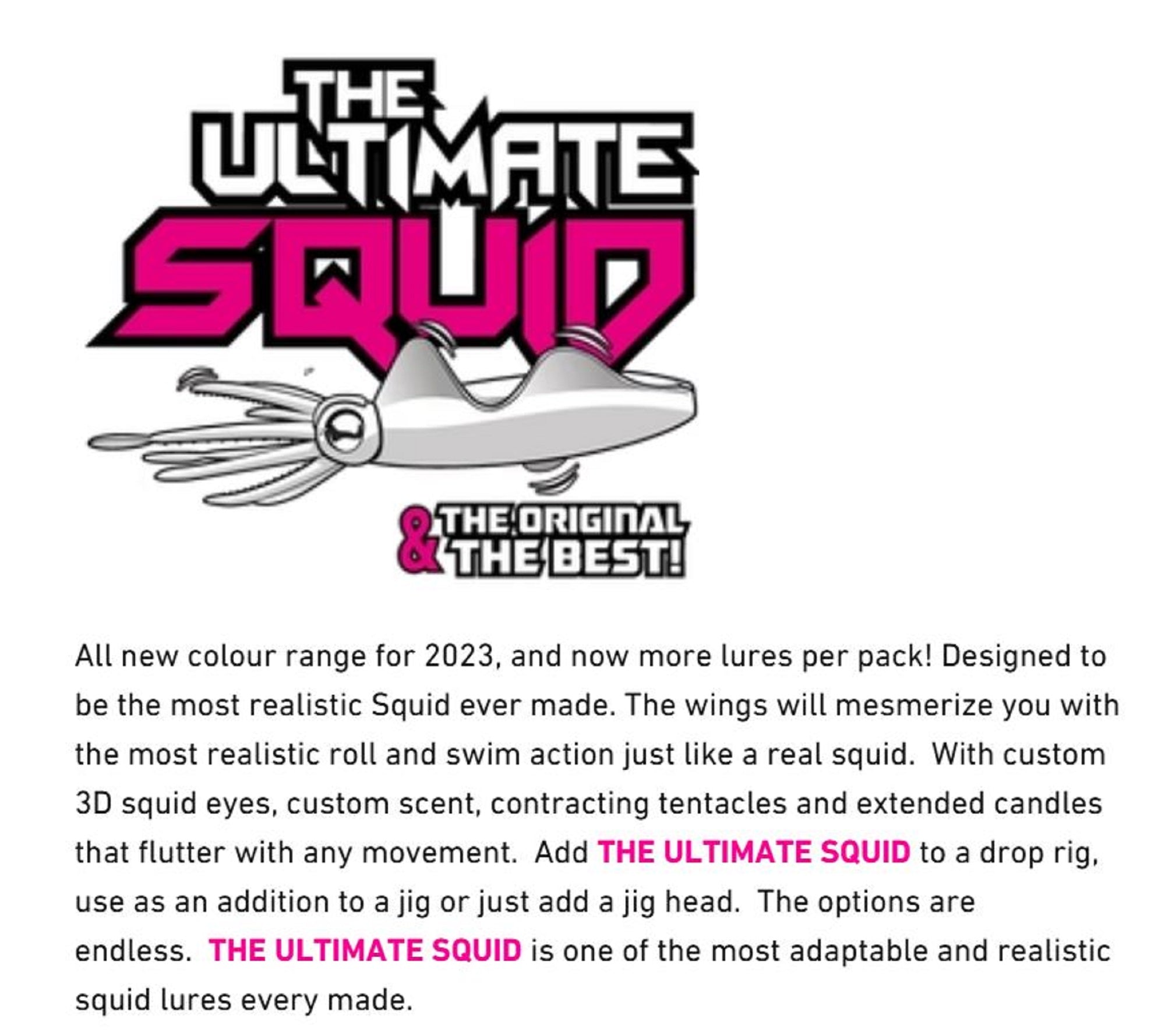 Chasebaits Ultimate Squid 200 mm Sinking Lure 3/pack 101 (5287)