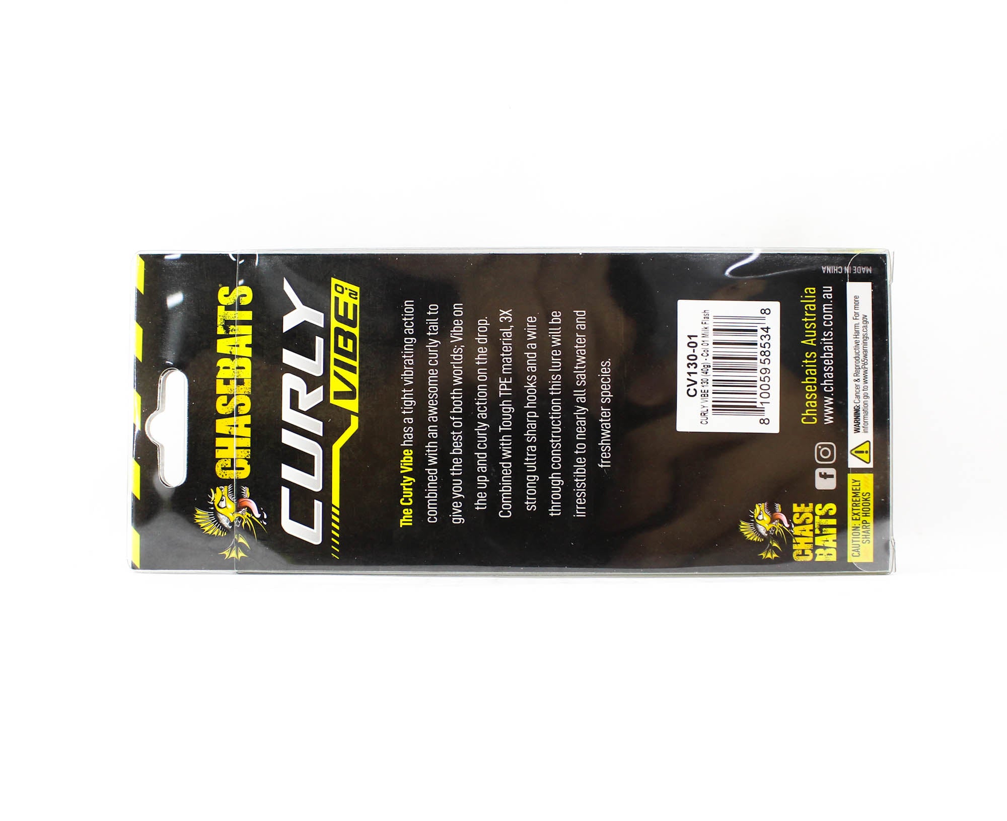 Chasebaits Curly Vibe 130 mm 40 grams Sinking Lure 01 (5348)