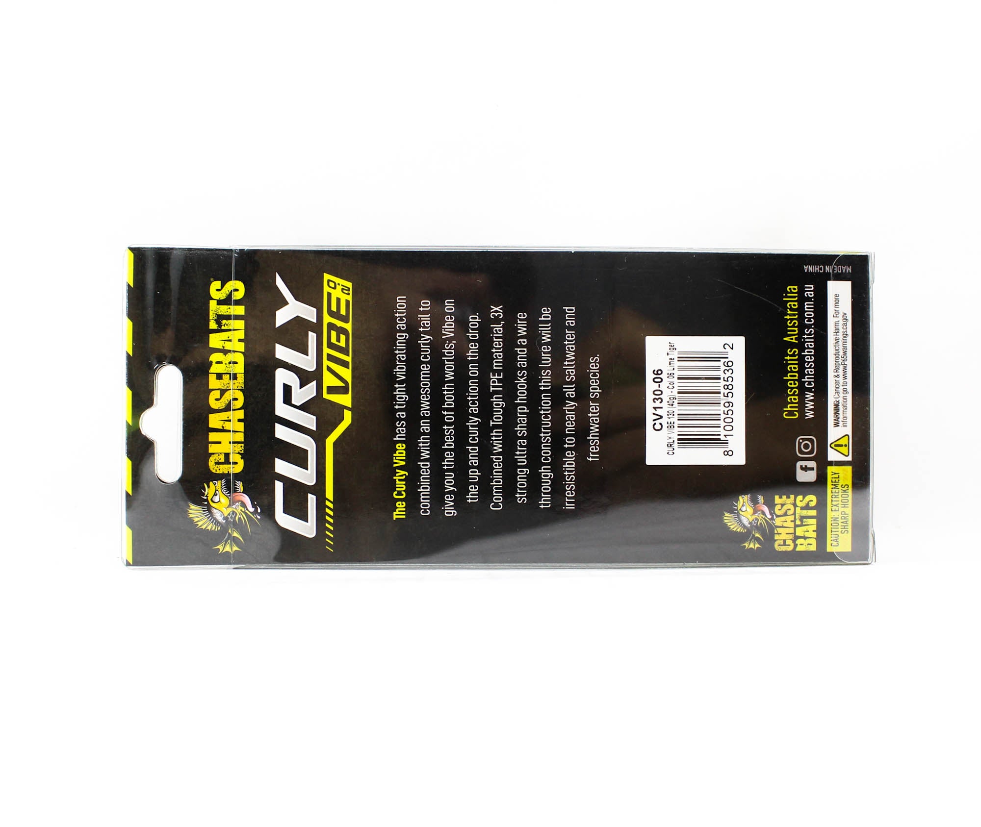 Chasebaits Curly Vibe 130 mm 40 grams Sinking Lure 06 (5362)