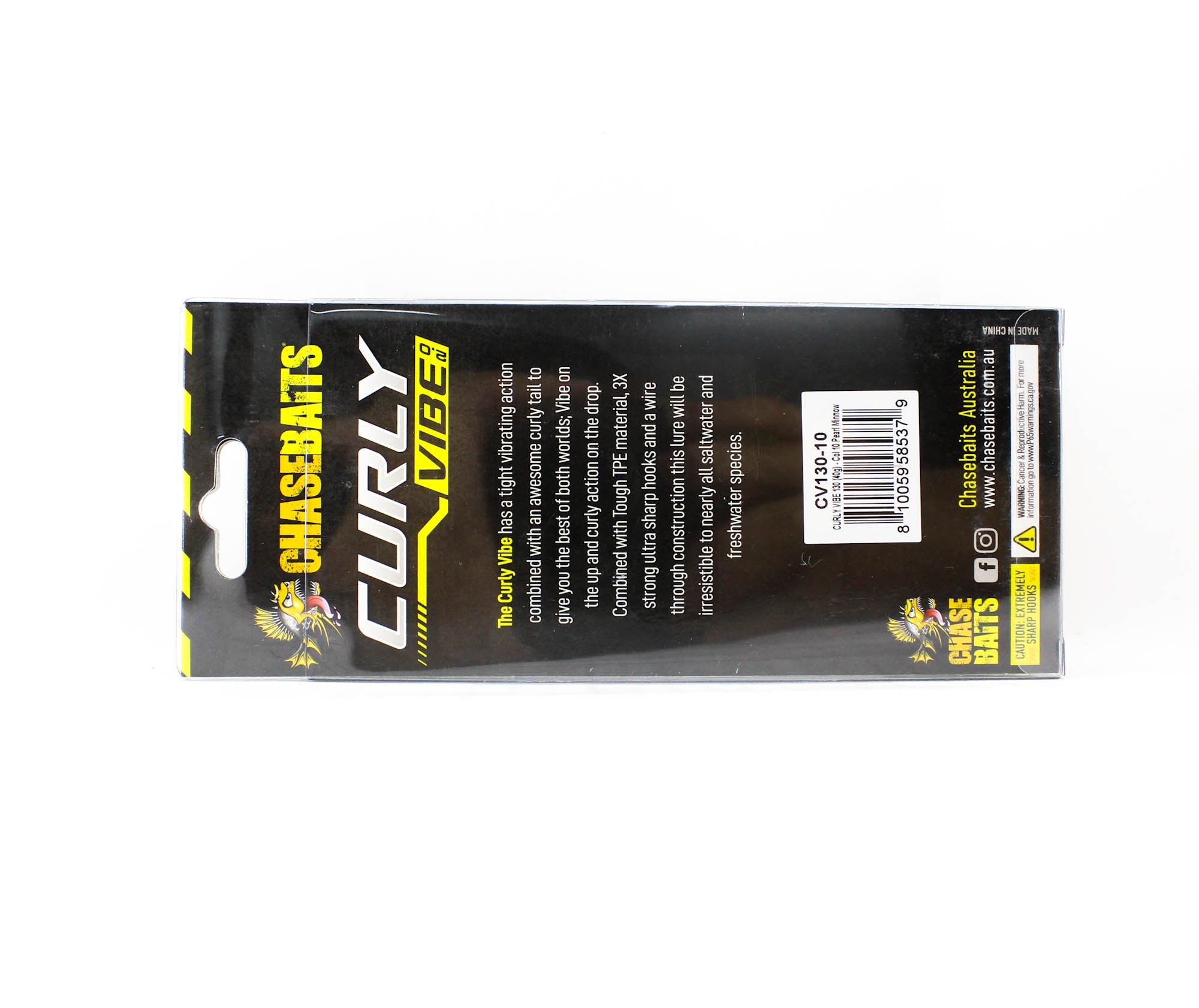 Chasebaits Curly Vibe 130 mm 40 grams Sinking Lure 10 (5379)