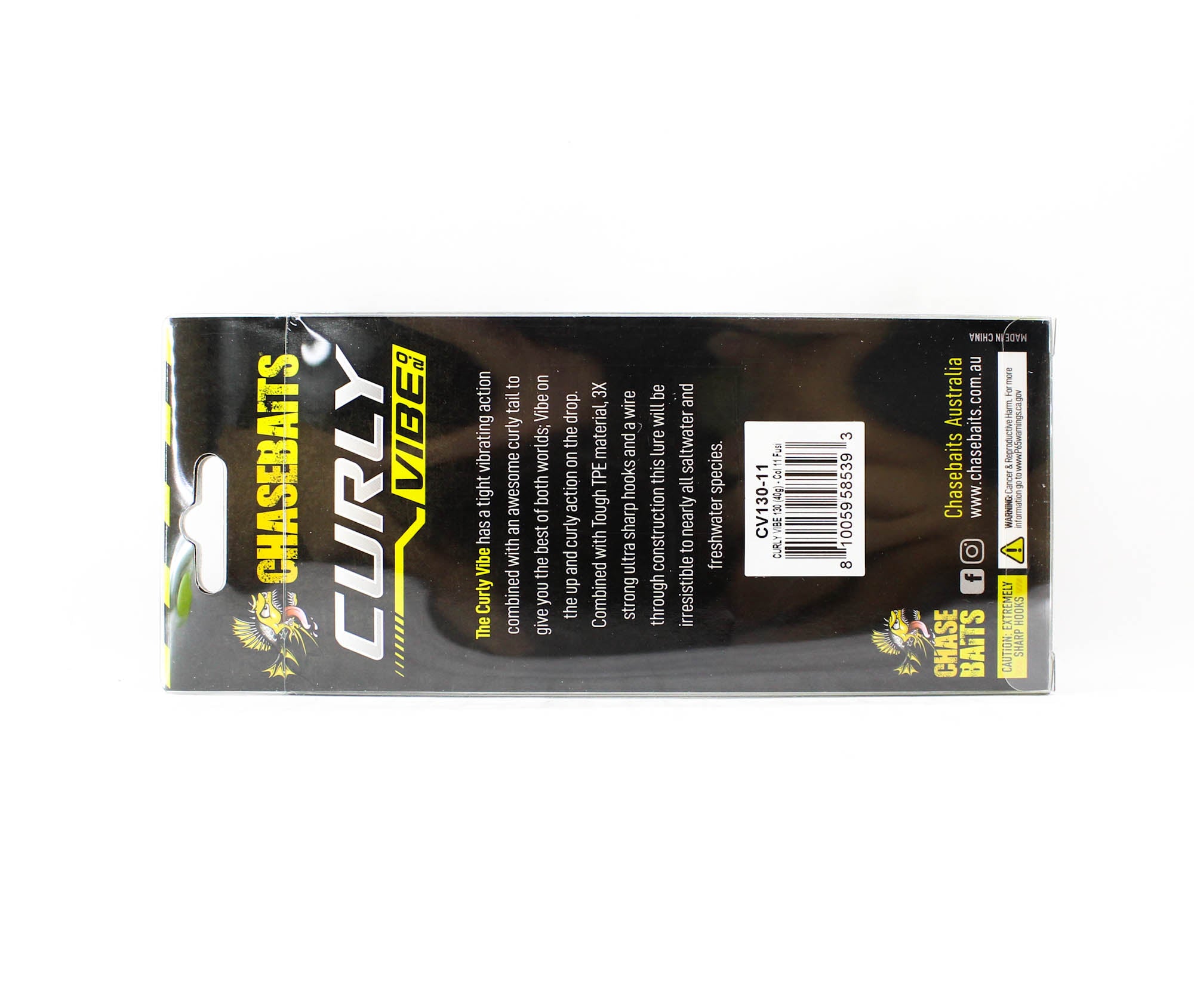 Chasebaits Curly Vibe 130 mm 40 grams Sinking Lure 11 (5393)