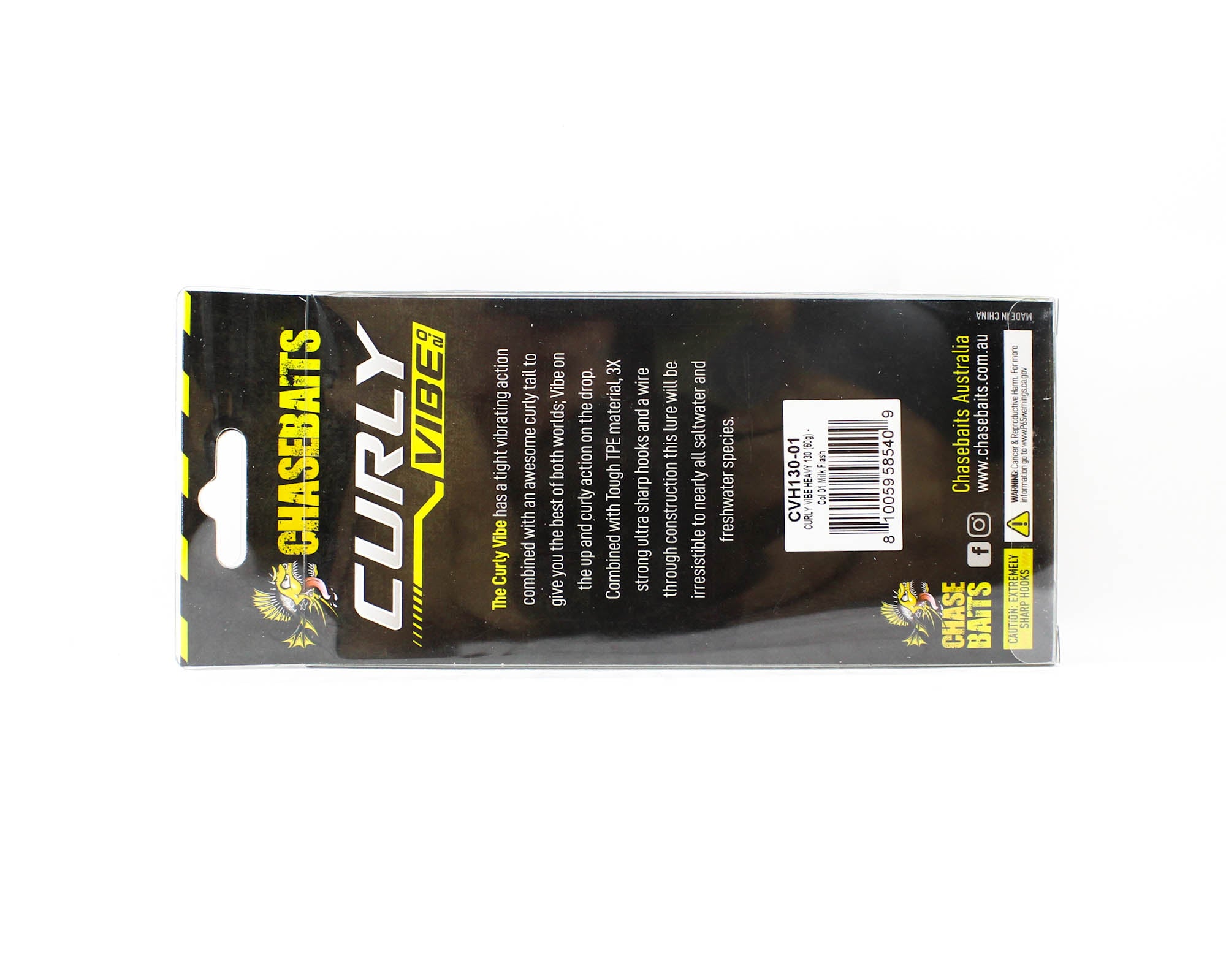 Chasebaits Curly Vibe Heavy 130 mm 60 grams Sinking Lure 01 (5409)