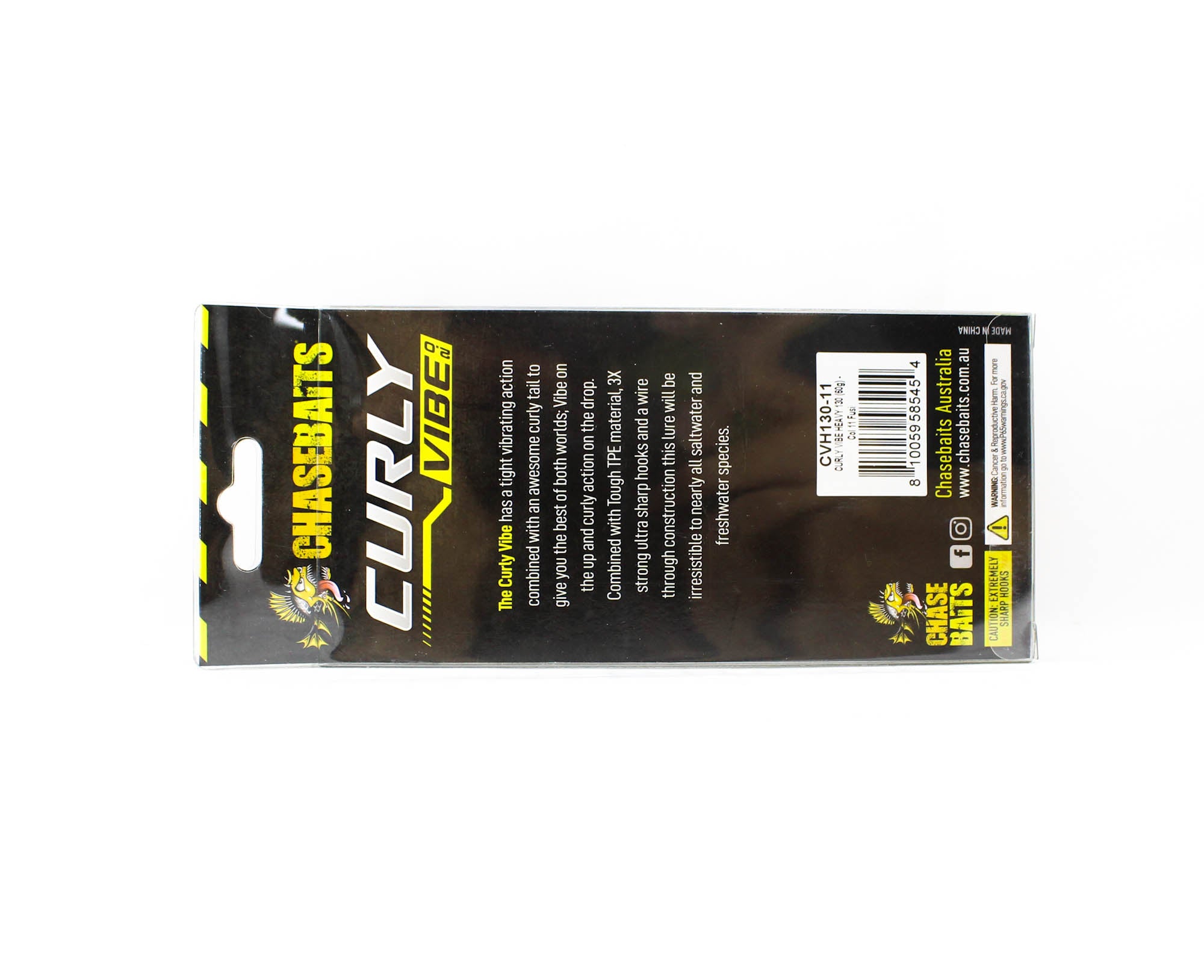 Chasebaits Curly Vibe Heavy 130 mm 60 grams Sinking Lure 11 (5454)