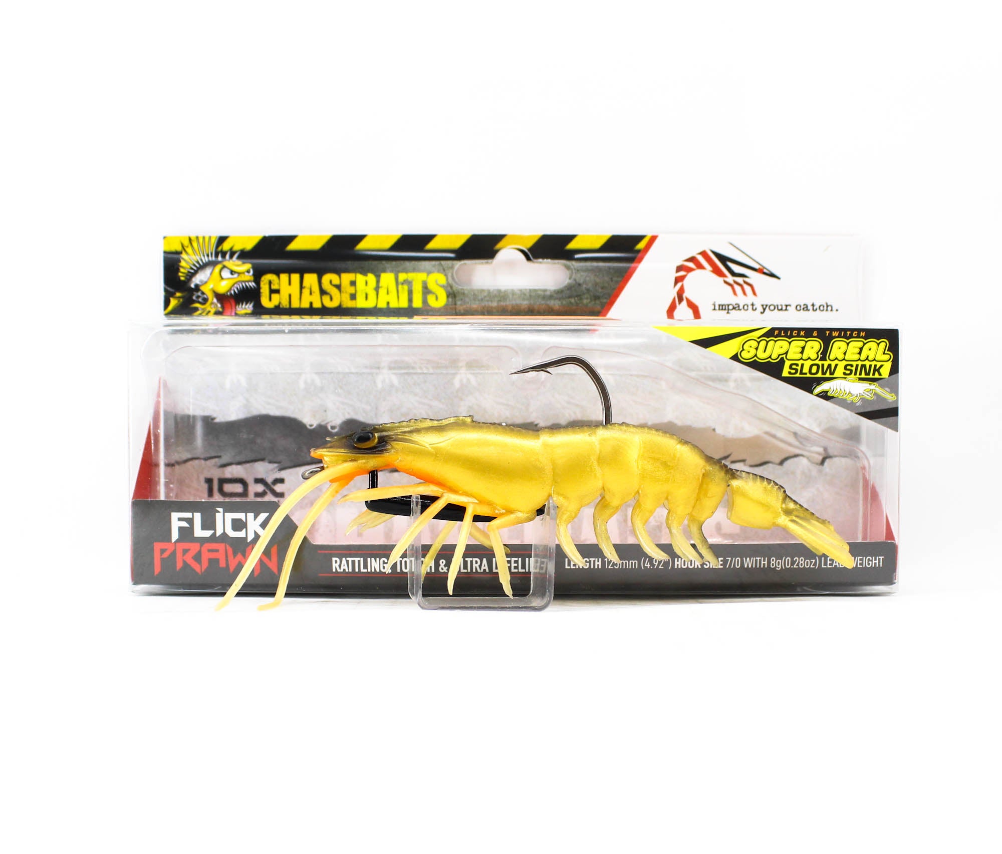 Chasebaits Flick Prawn 125 mm 8 grams Sinking Lure 10 (5850)