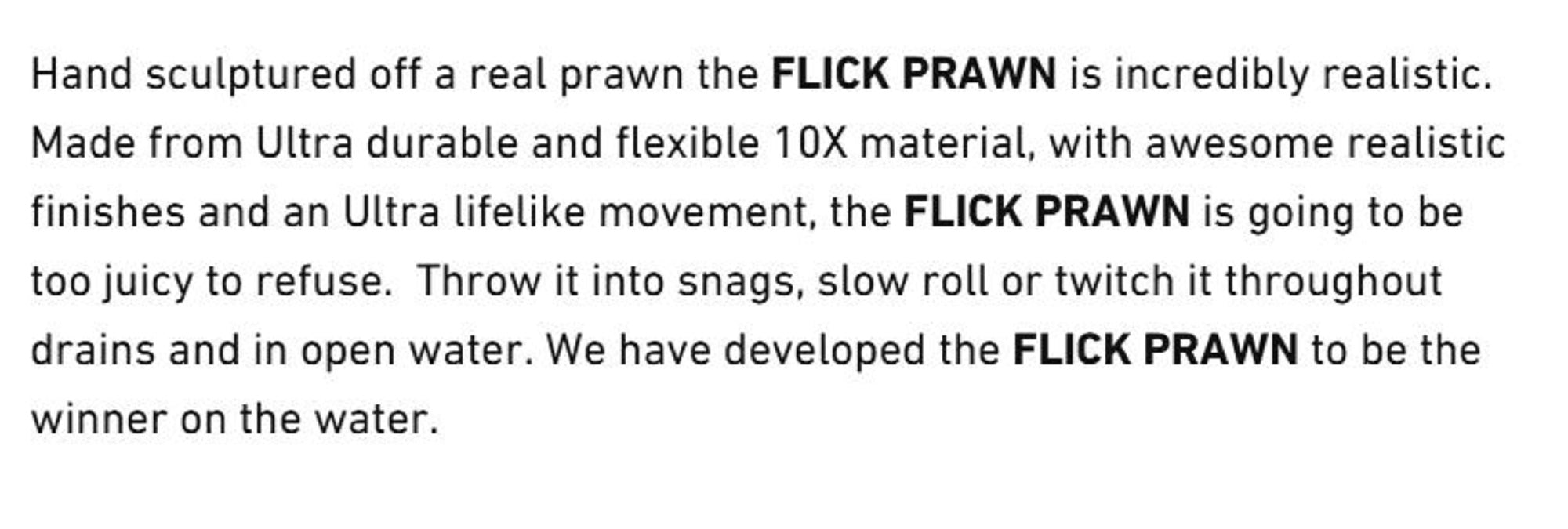 Chasebaits Flick Prawn 95 mm 4 grams Sinking Lure 10 (5881)