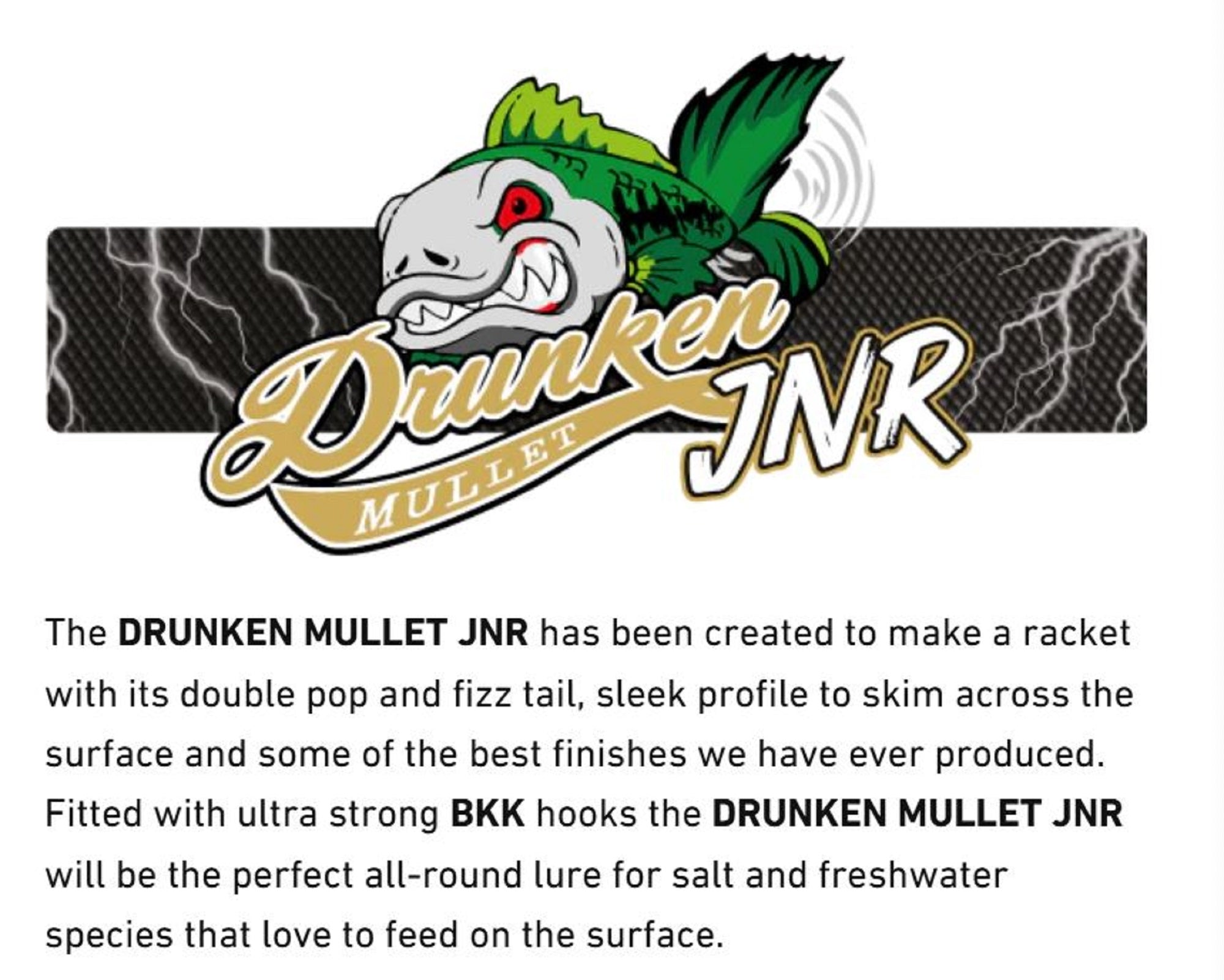 Chasebaits Drunken Mullet Jr 70 mm 11 grams Floating Lure 09 (5959)