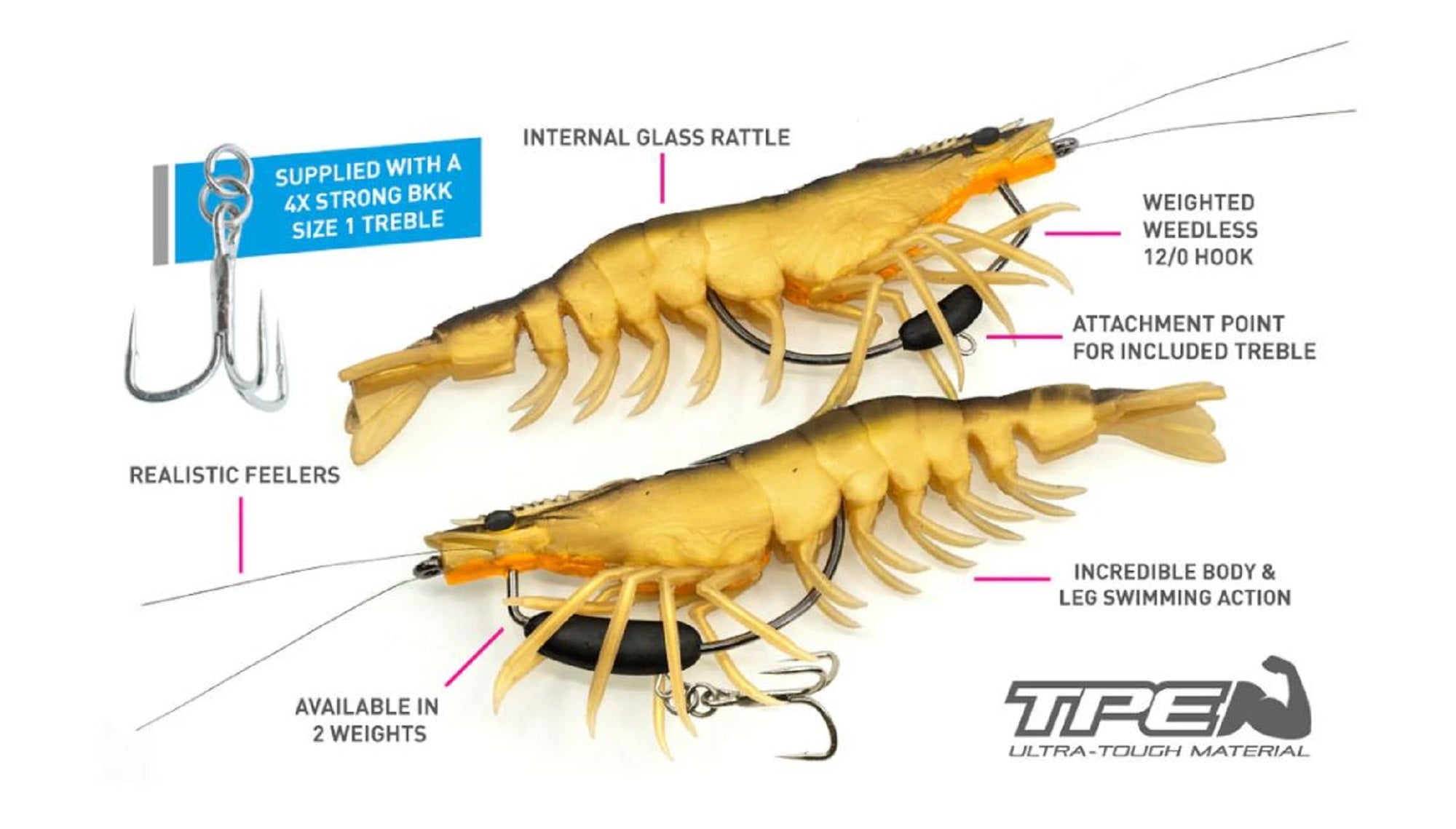 Chasebaits Flick Prawn King Heavy 180 mm 71 grams Sinking Lure 11 (6260)