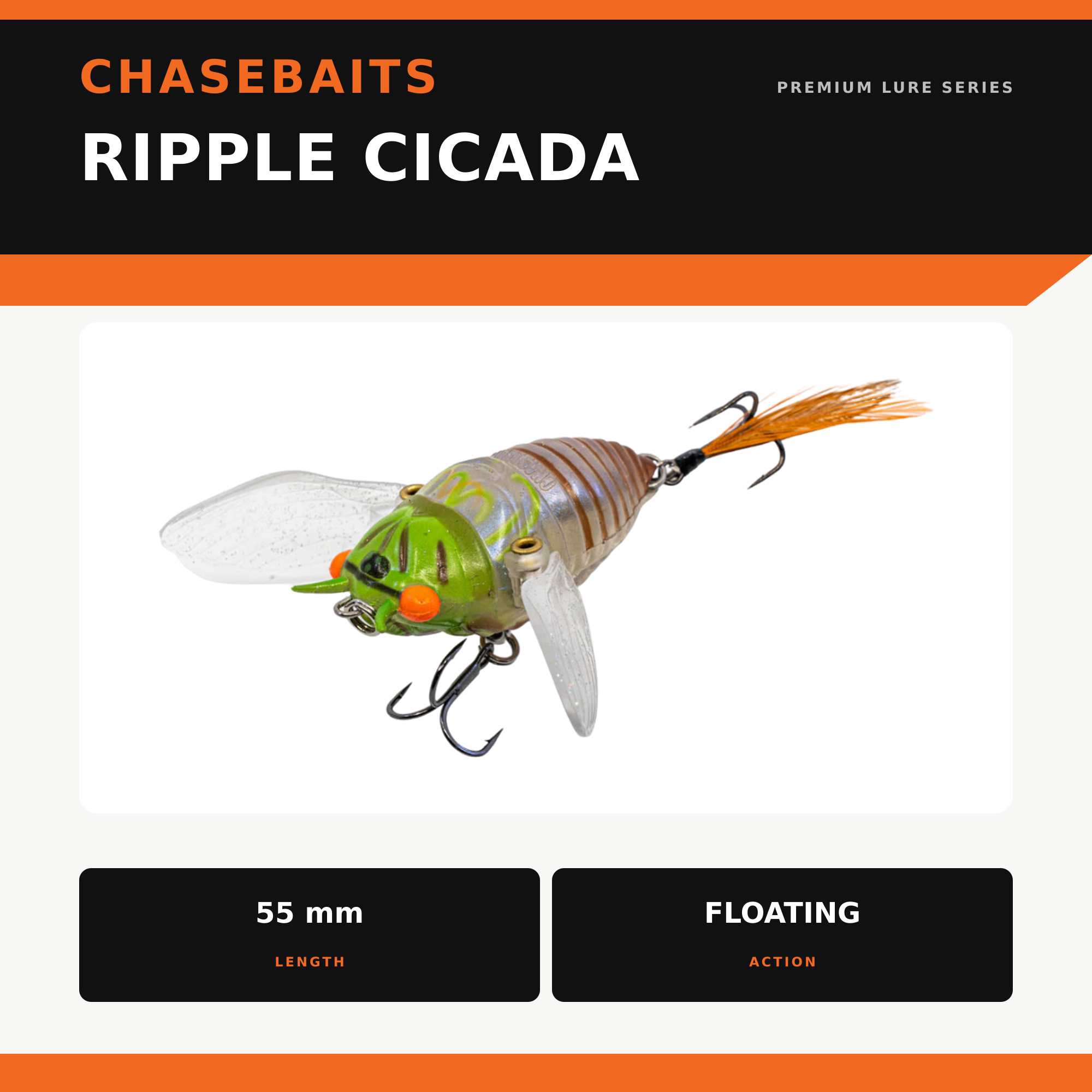 Chasebaits Ripple Cicada 55 mm Floating Lure 02 (6420)