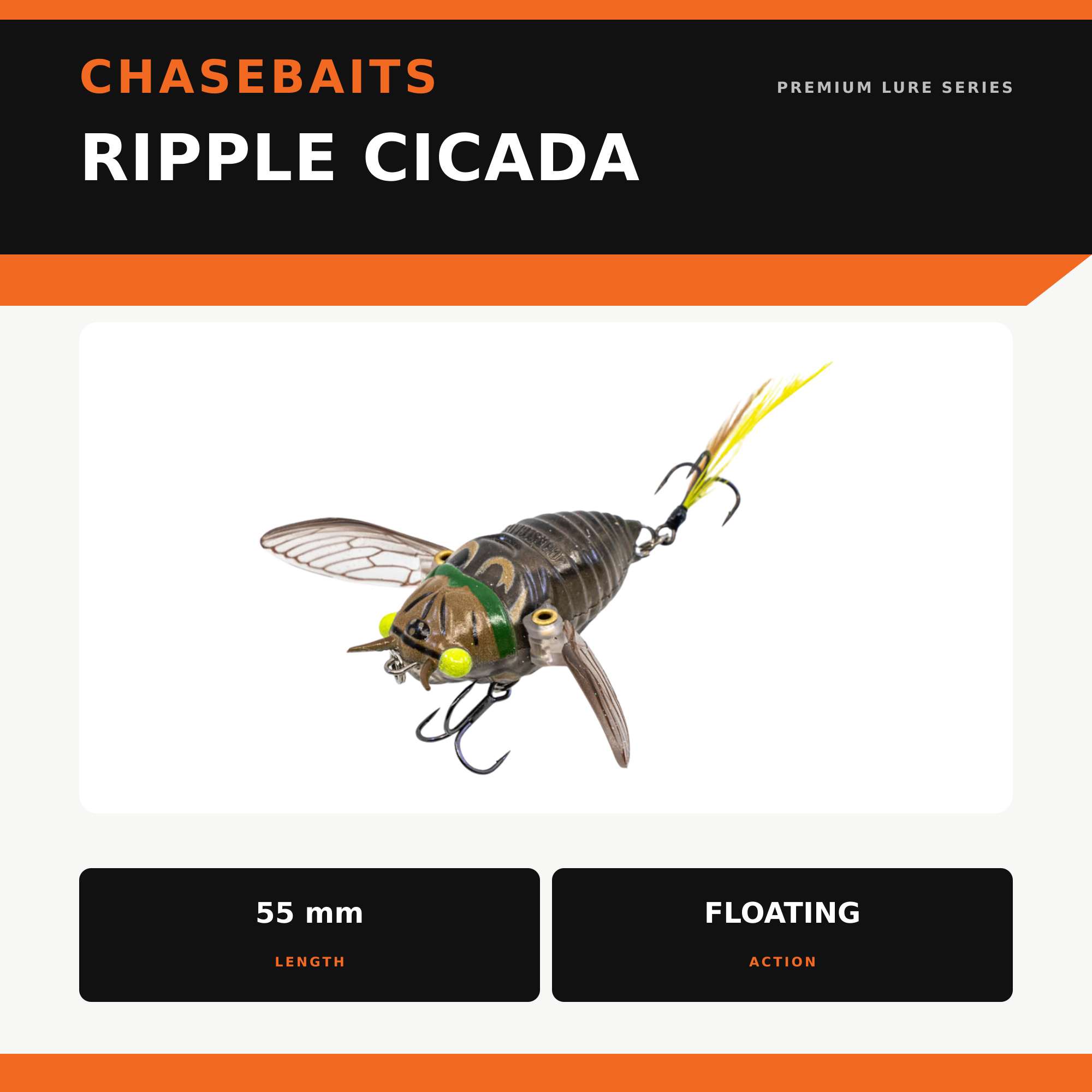 Chasebaits Ripple Cicada 55 mm Floating Lure 06 (4680)