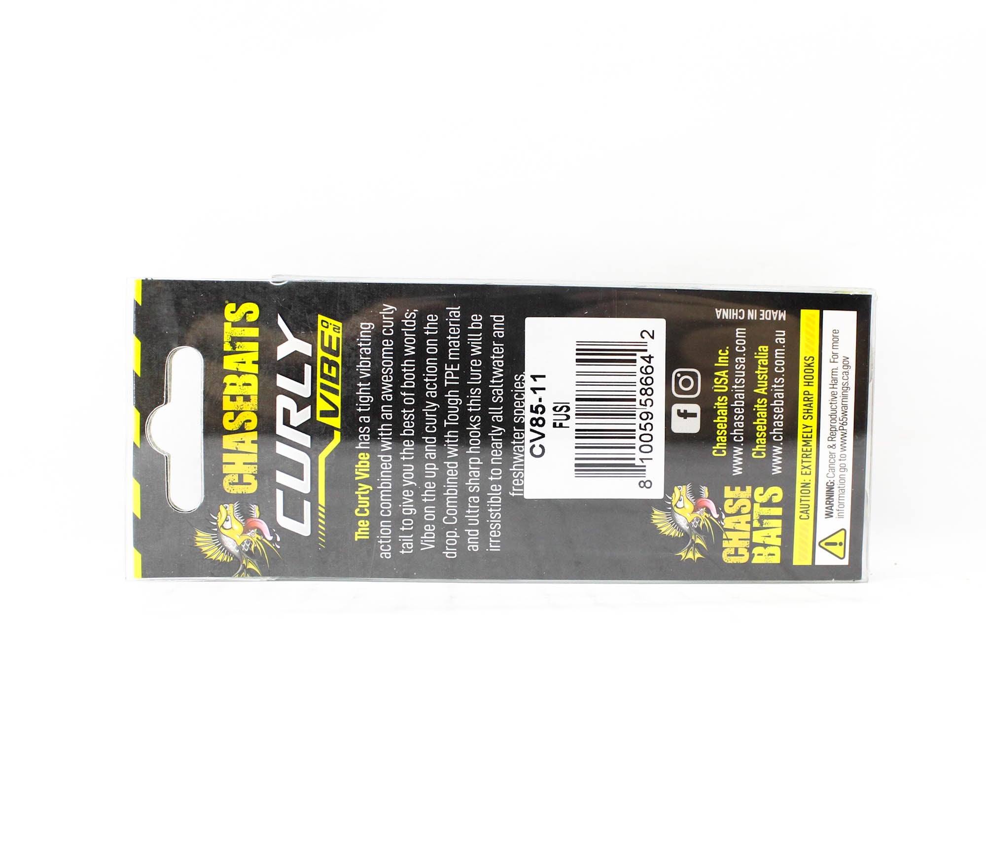 Chasebaits Curly Vibe 85 mm 13 grams Sinking Lure 11 (6642)