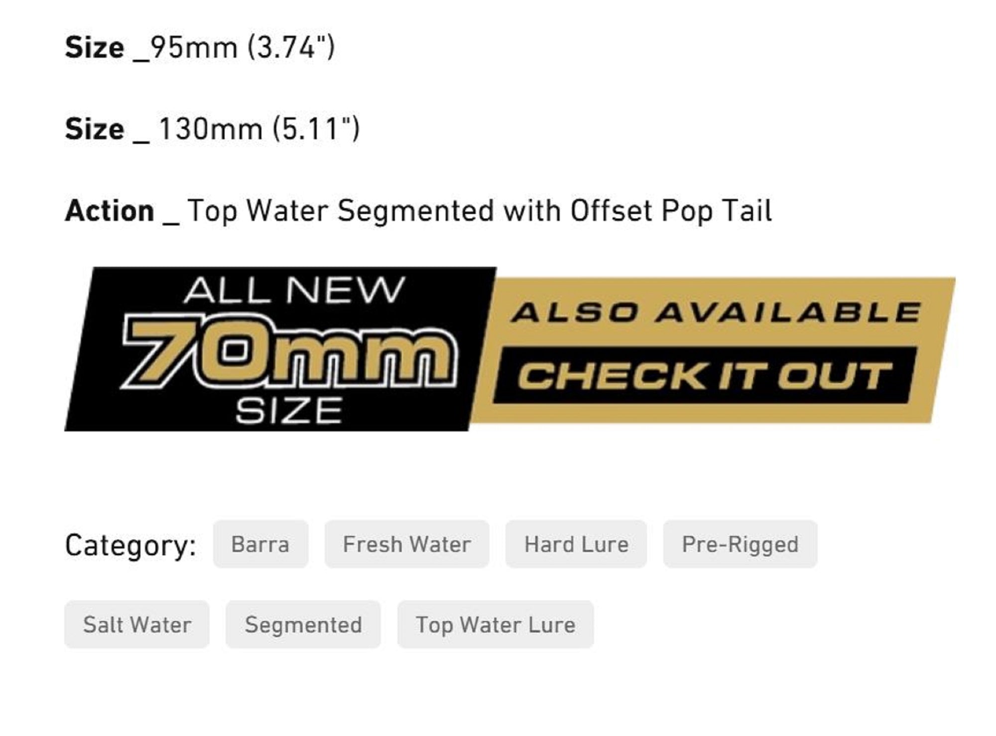 Chasebaits Drunken Mullet 95 mm 19 grams Floating Lure 10 (7144)