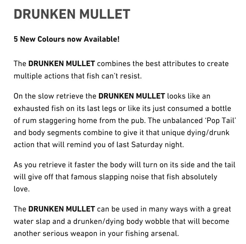 Chasebaits Drunken Mullet 95 mm 19 grams Floating Lure 10 (7144)