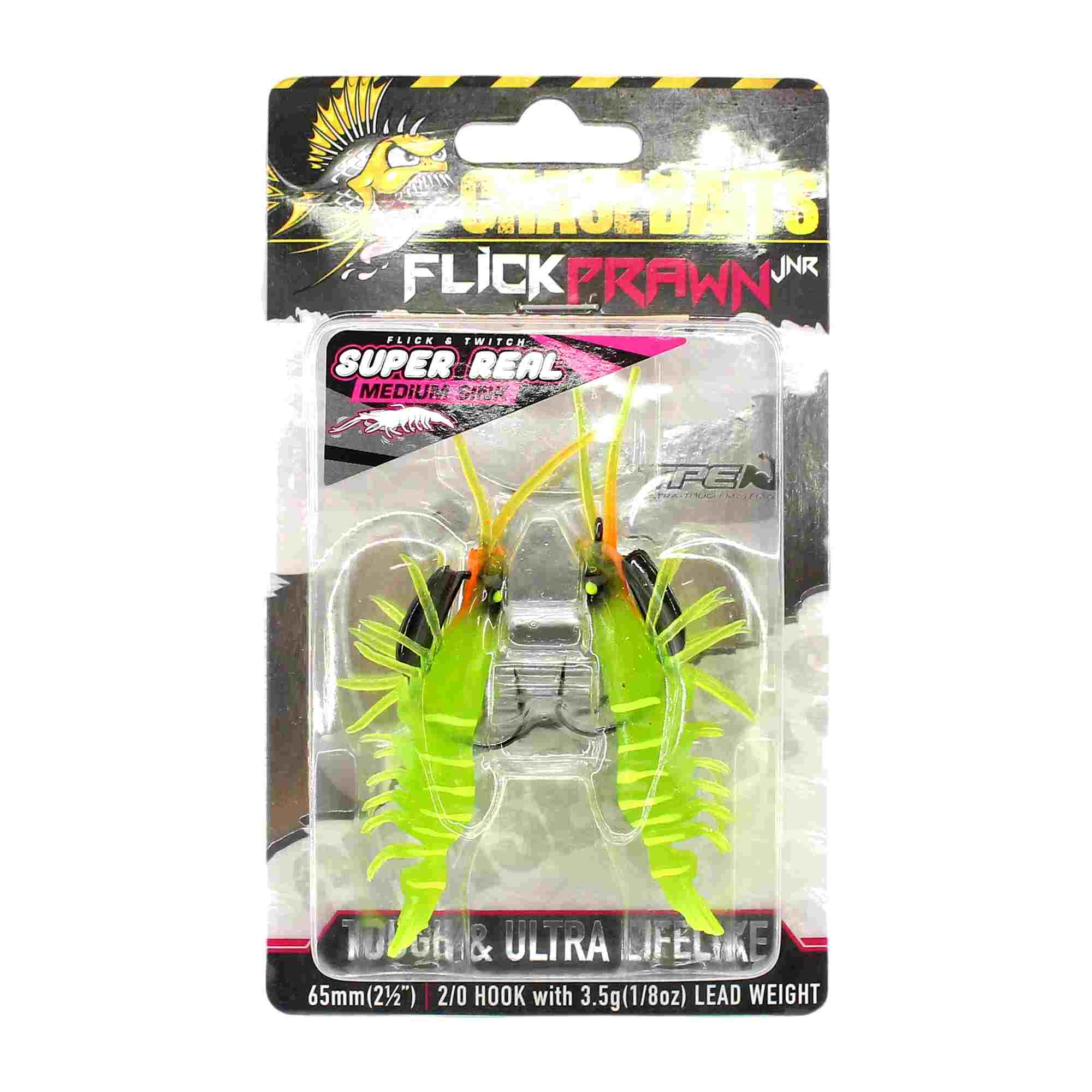 Chasebaits Flick Prawn 65 mm 3.5 grams Sinking Lure 2/pack 08 (7212)