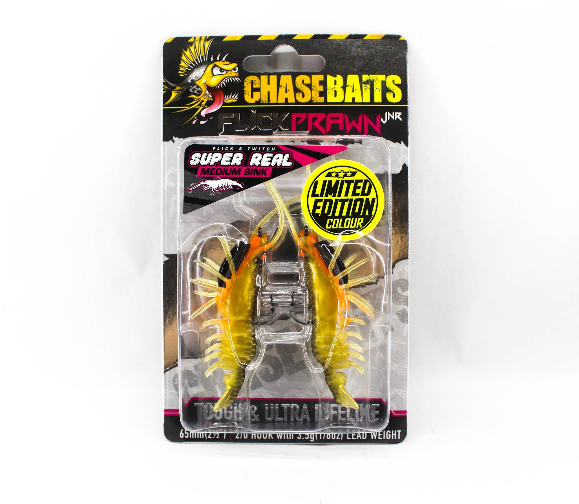 Chasebaits Flick Prawn 65 mm 3.5 grams Sinking Lure 2/pack 10 (7236)
